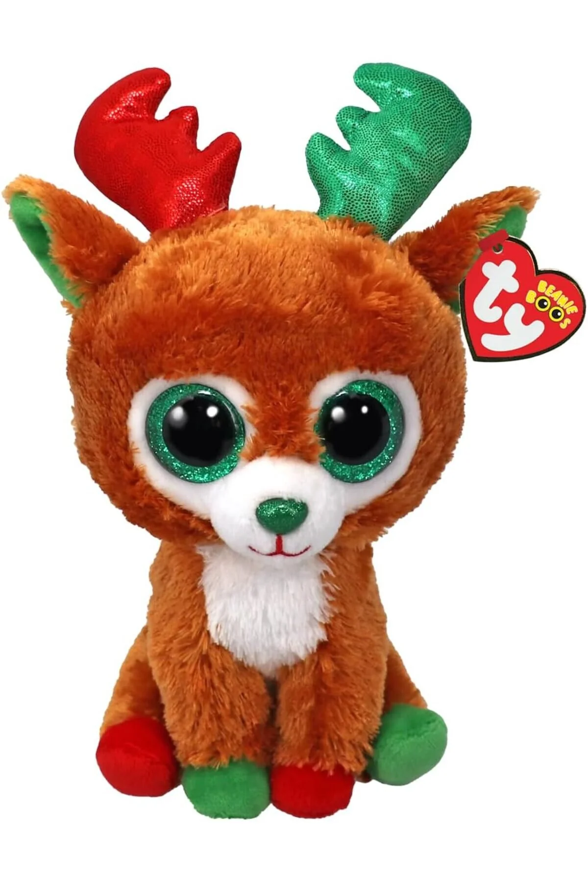 اسباب بازی های پشمی مخمل خواب سال نو گوزن شمالی 15 سانتی متر TY Beanie Boos