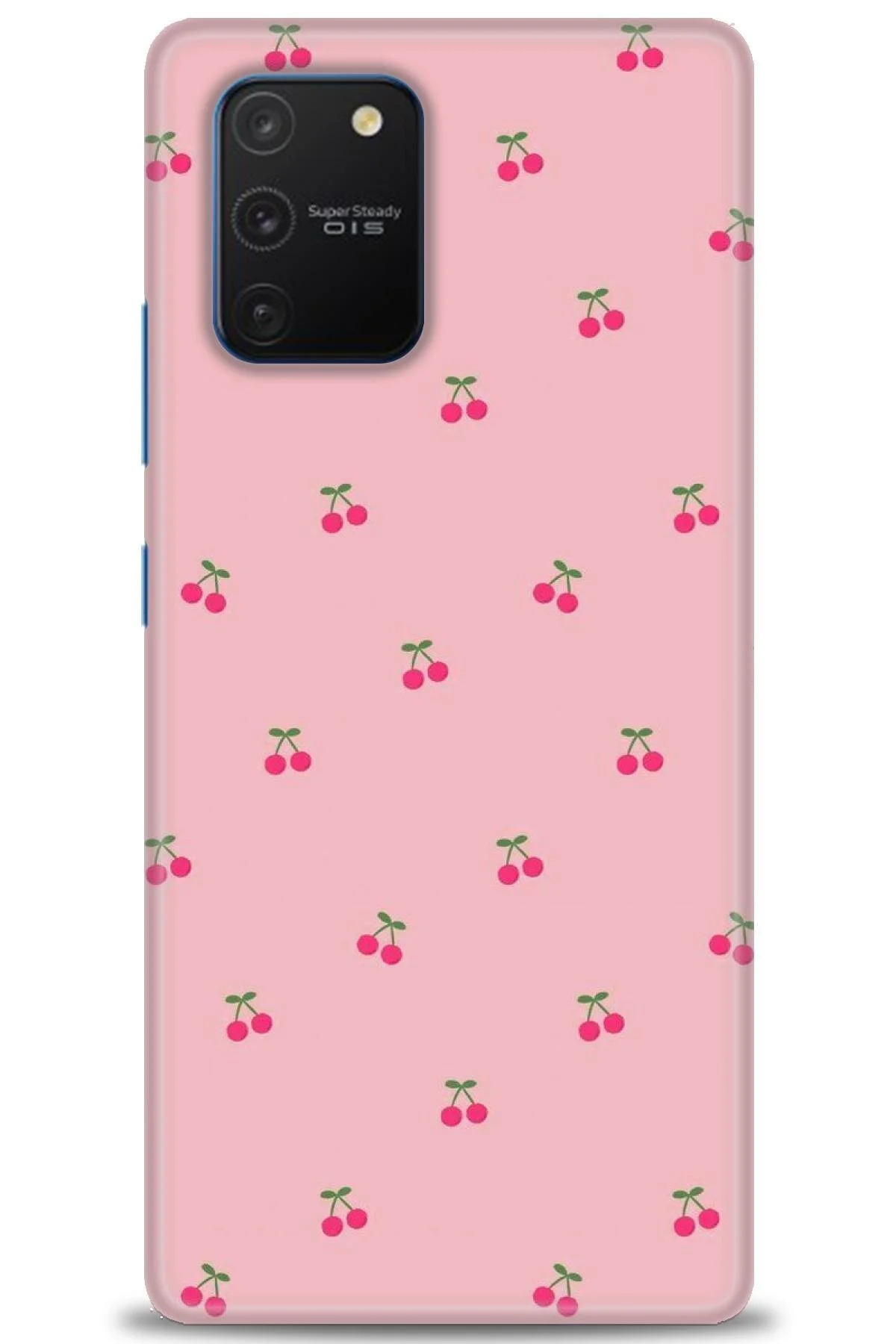 کاور و قاب چاپی HD SAMSUNG GALAXY A91 S10 LITE TINY CHERRY + محافظ تمام صفحه MRCİLETİSİM