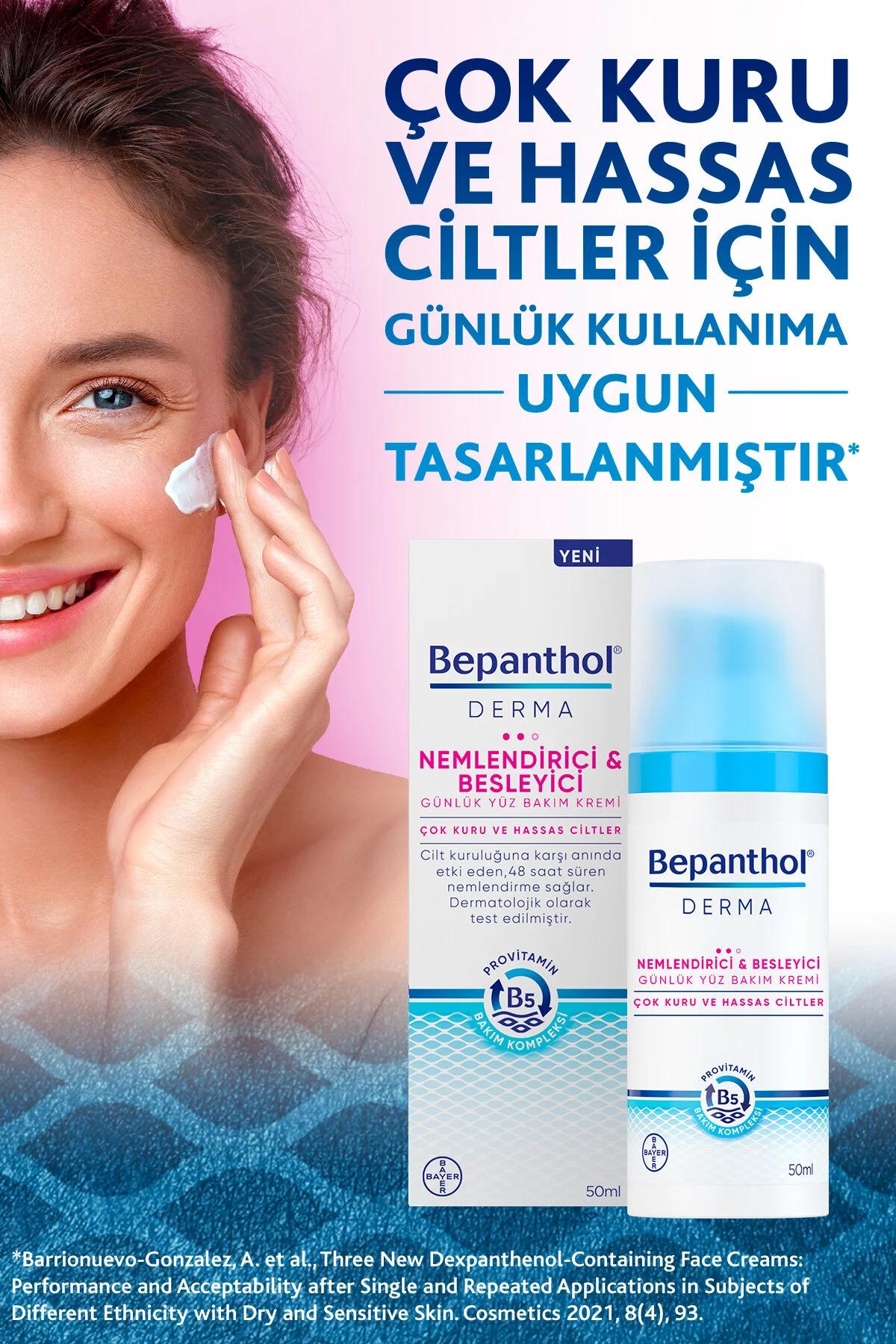 کرم صورت مراقبت روزانه DERMA 3 SPF 25 از 5ML هدیه Bepanthol