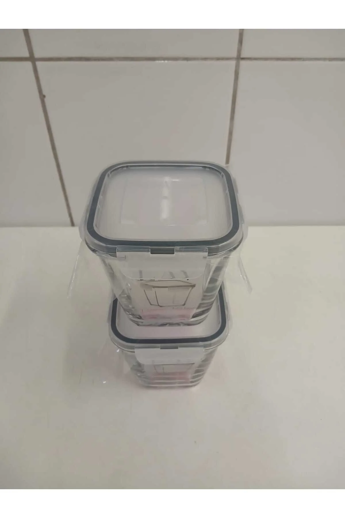 ظرف نگهدارنده لیوان ذخیره سازی شیشه ای FEYZADE FRESCO 2 مجموعه 700 سی FRS 228 لاو LAV