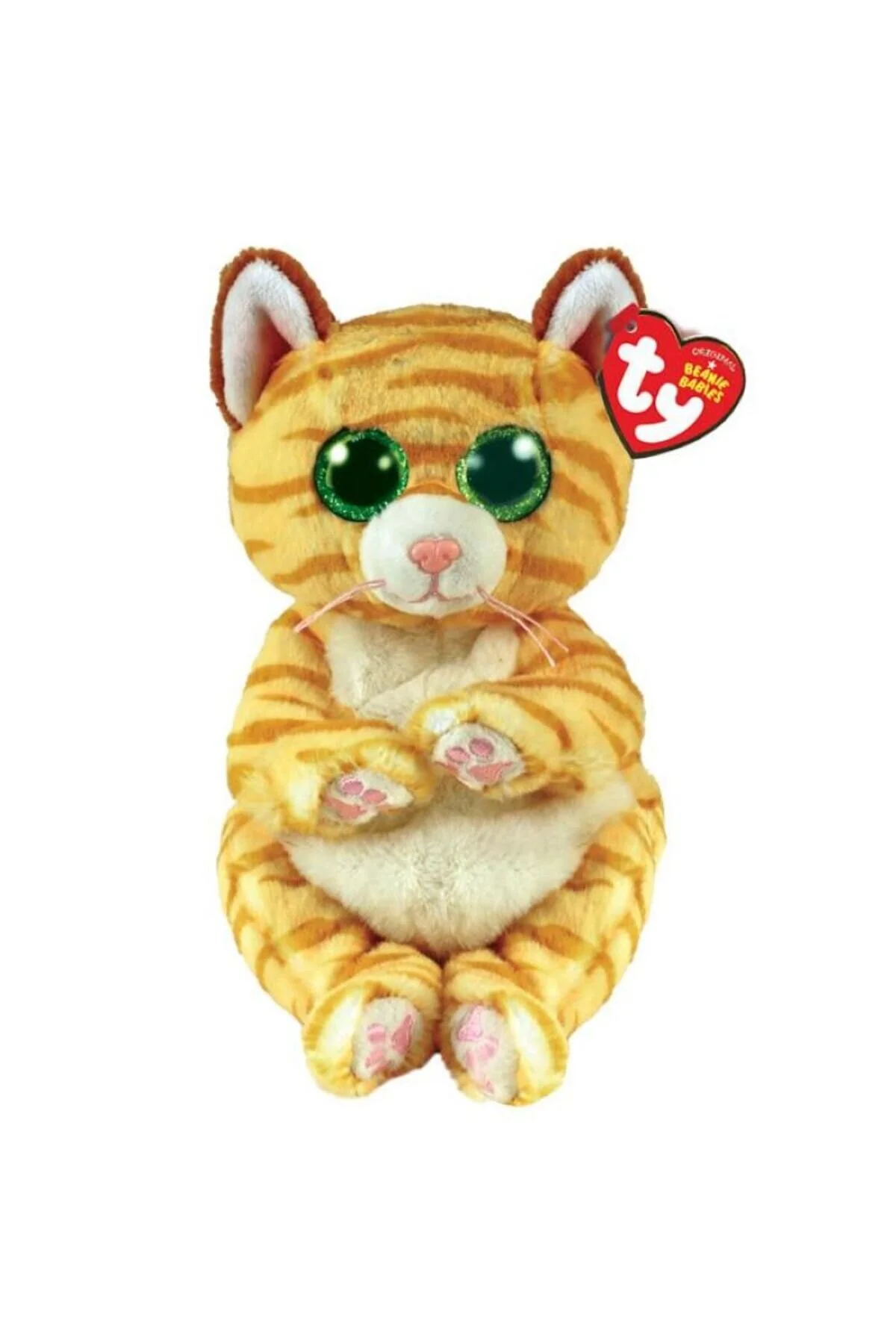 اسباب بازی های پشمی مخمل گربه ای راه طلا انبه 15 سانتی متر TY Beanie Boos