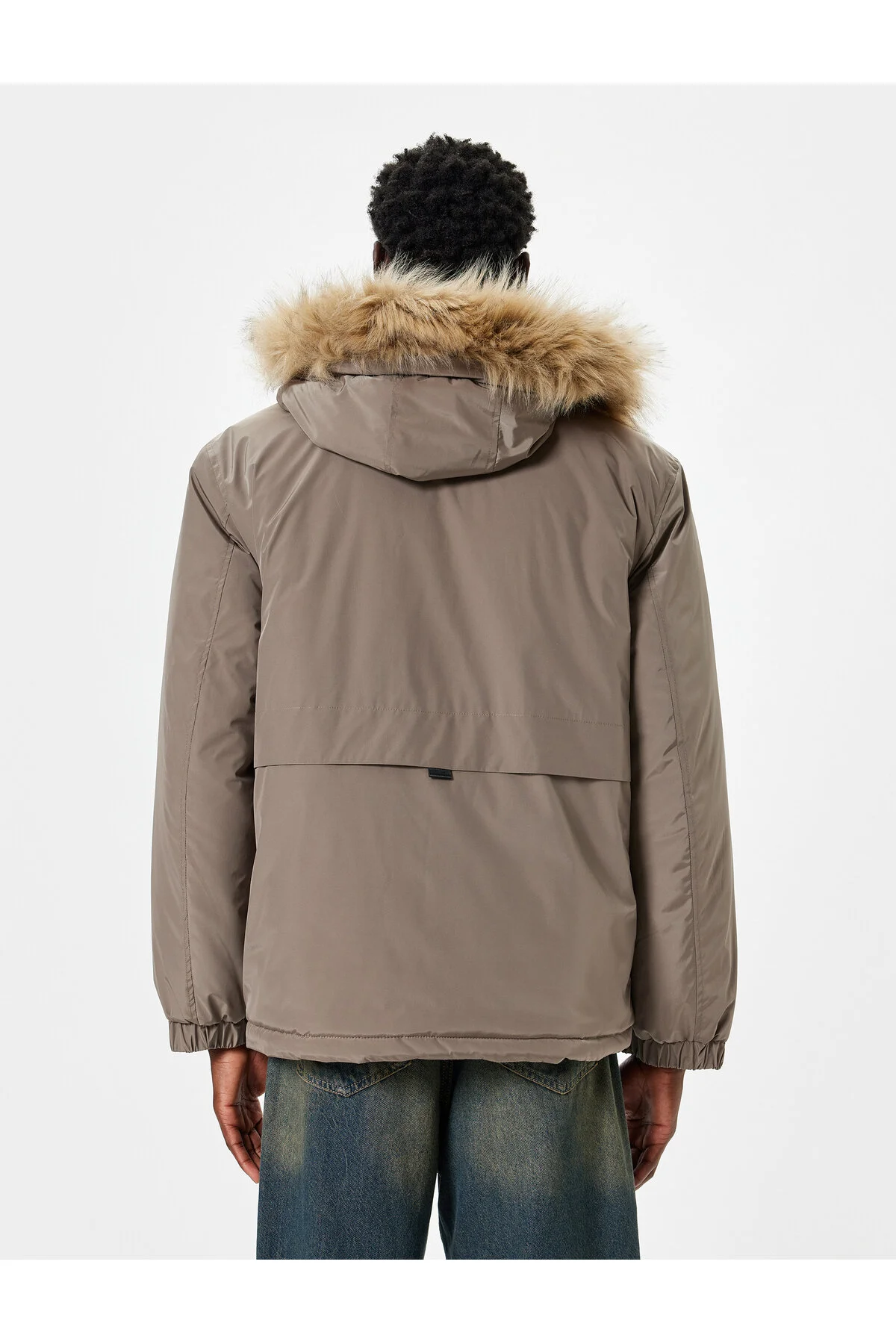 کاپشن ژاکت ANORAK خز مصنوعی با سرپوش باریک و زیپ Koton