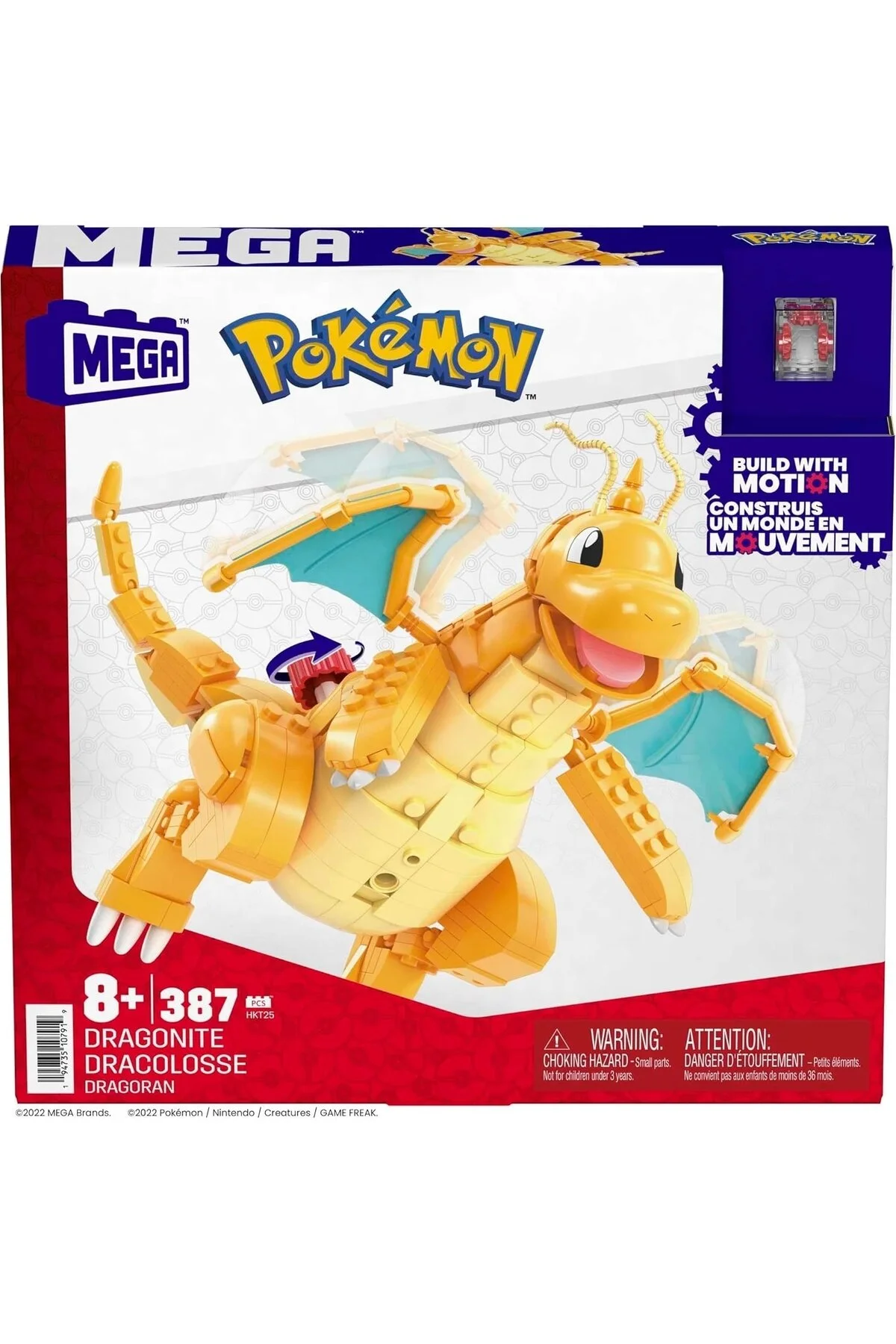 لگو و اسباب بازی های ساخت محور MEGA POKÉMON DRAGONITE سنین 8+ HKT25 از ترکیه Mega Bloks