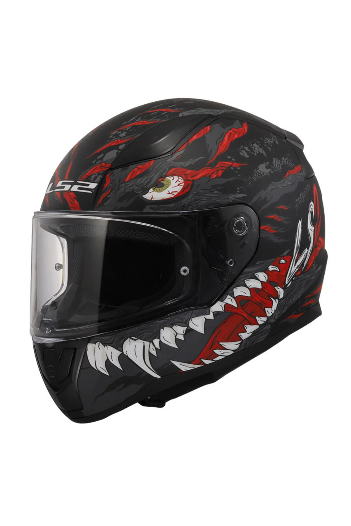 کلاه کاسکت موتورسیکلت مشکی سریع 2 Kaiju Matte Blackred Motorcate Motorcycle ال اس تو LS2