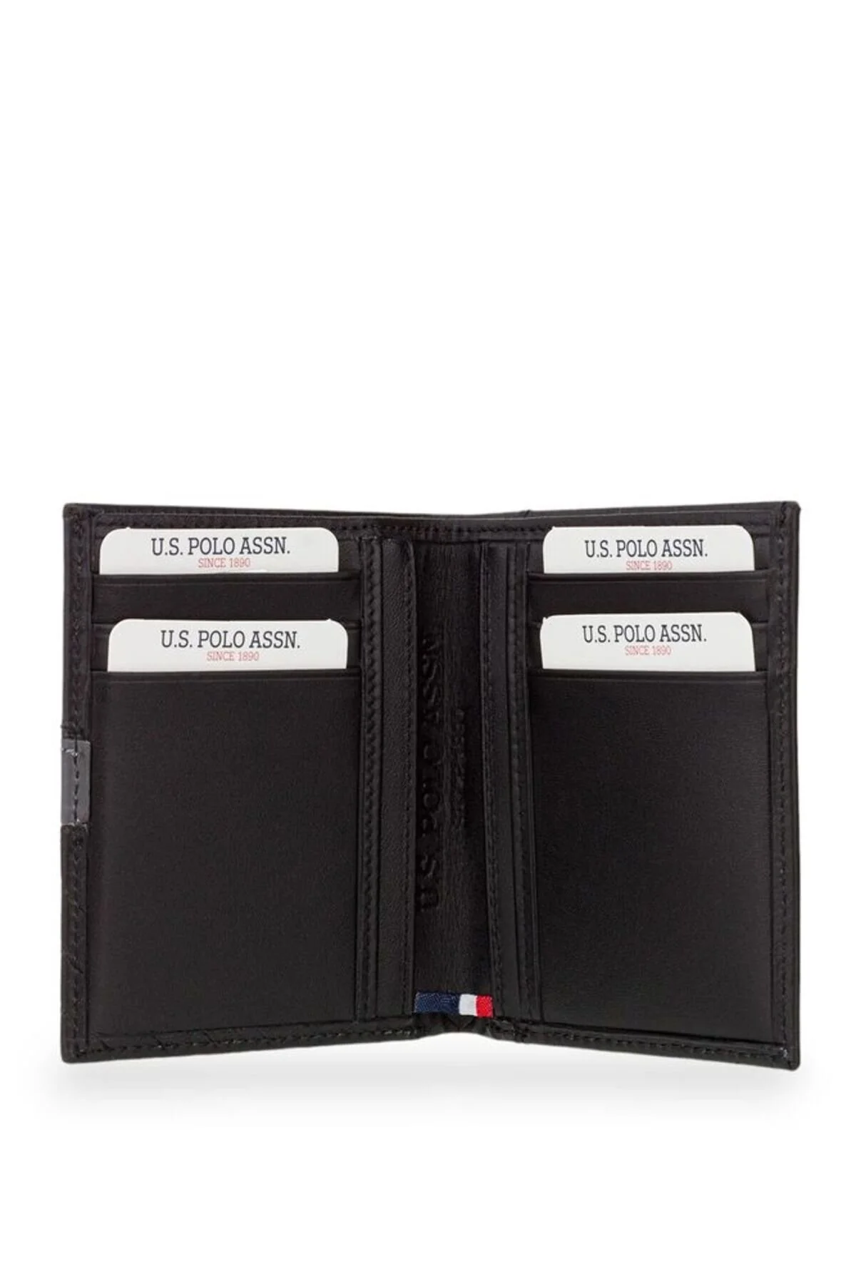 کیف پول مردانه مشکی چرمی و بادوام U.S. Polo Assn.