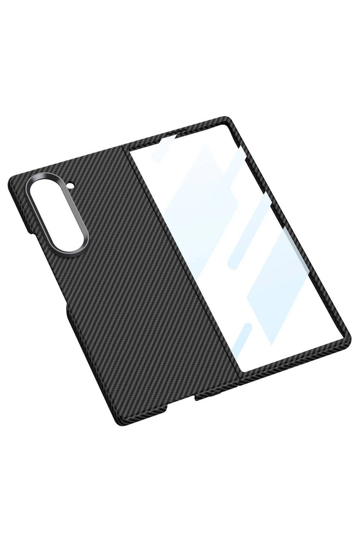 کاور و قاب GALAXY Z FOLD 6 با محافظ دوربین طراحی فیبر کربنی سطح پشتی RBA KIPTA CARBON COVER مشکی Rba aksesuar