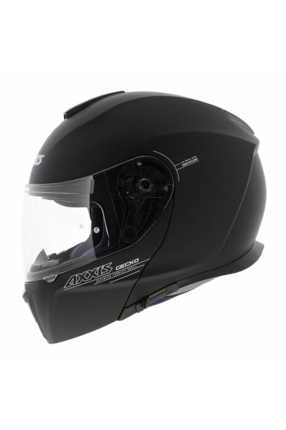 کلاه کاسکت موتورسیکلت مشکی GECKO SV A1 CHIN موتور سیکلت مات سیاه XL را باز می کند Axxis