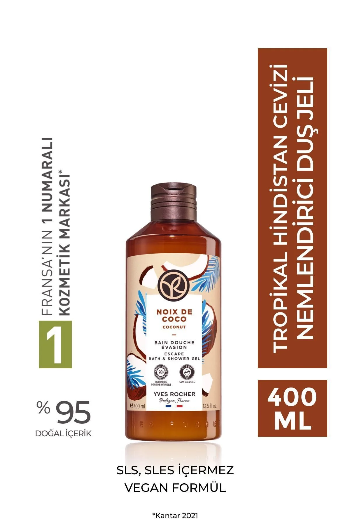شوینده حمام کره نارگیلی 400 میلی لیتر ایوروشه Yves Rocher