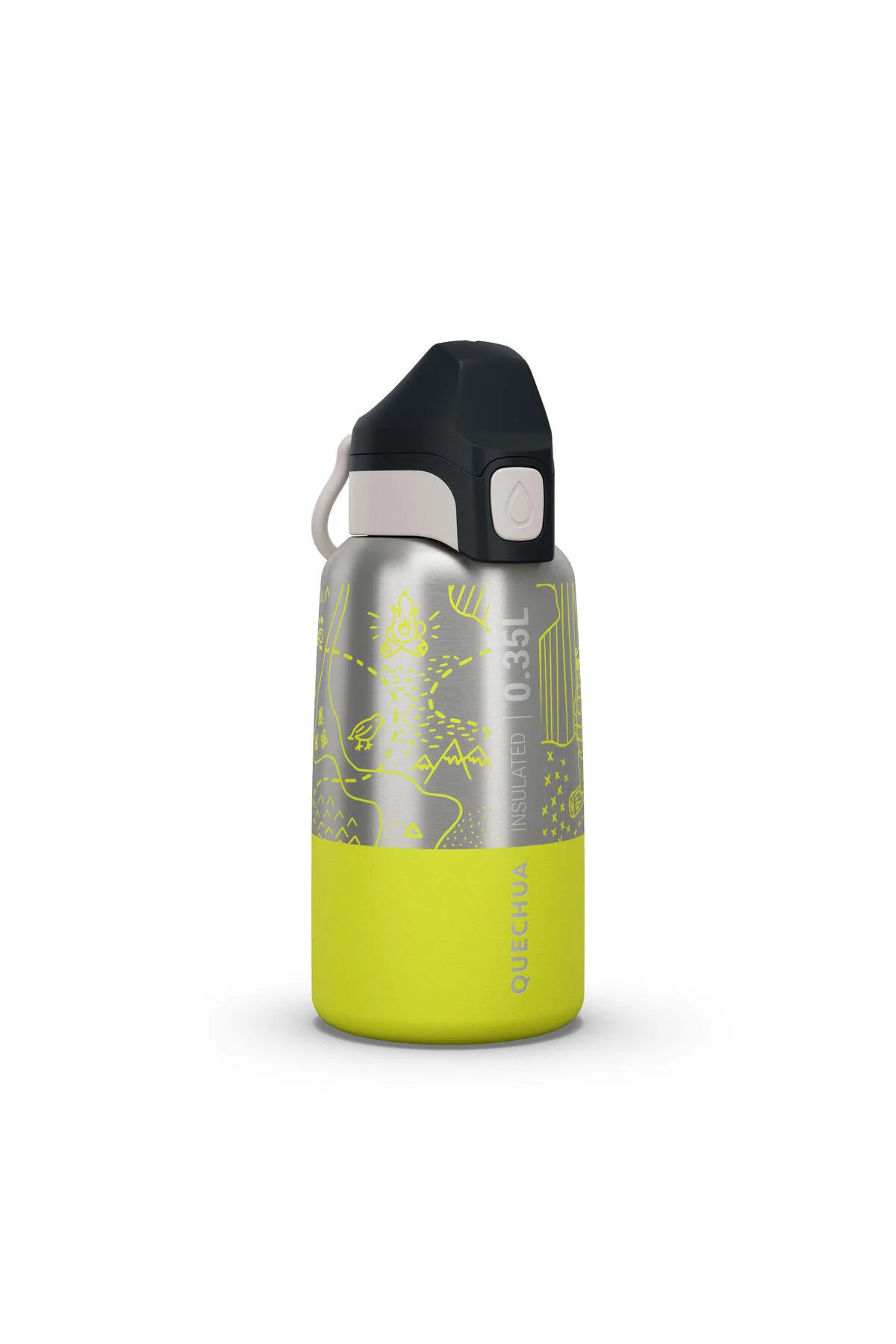 فلاسک زرد دخترانه و پسرانه بچگانه 0.35 L اورجینال دکتلون Decathlon
