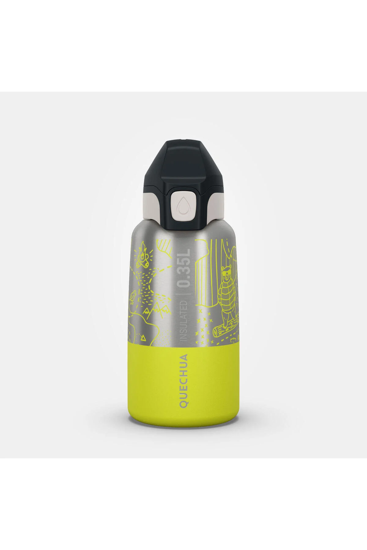 فلاسک زرد دخترانه و پسرانه بچگانه 0.35 L اورجینال دکتلون Decathlon