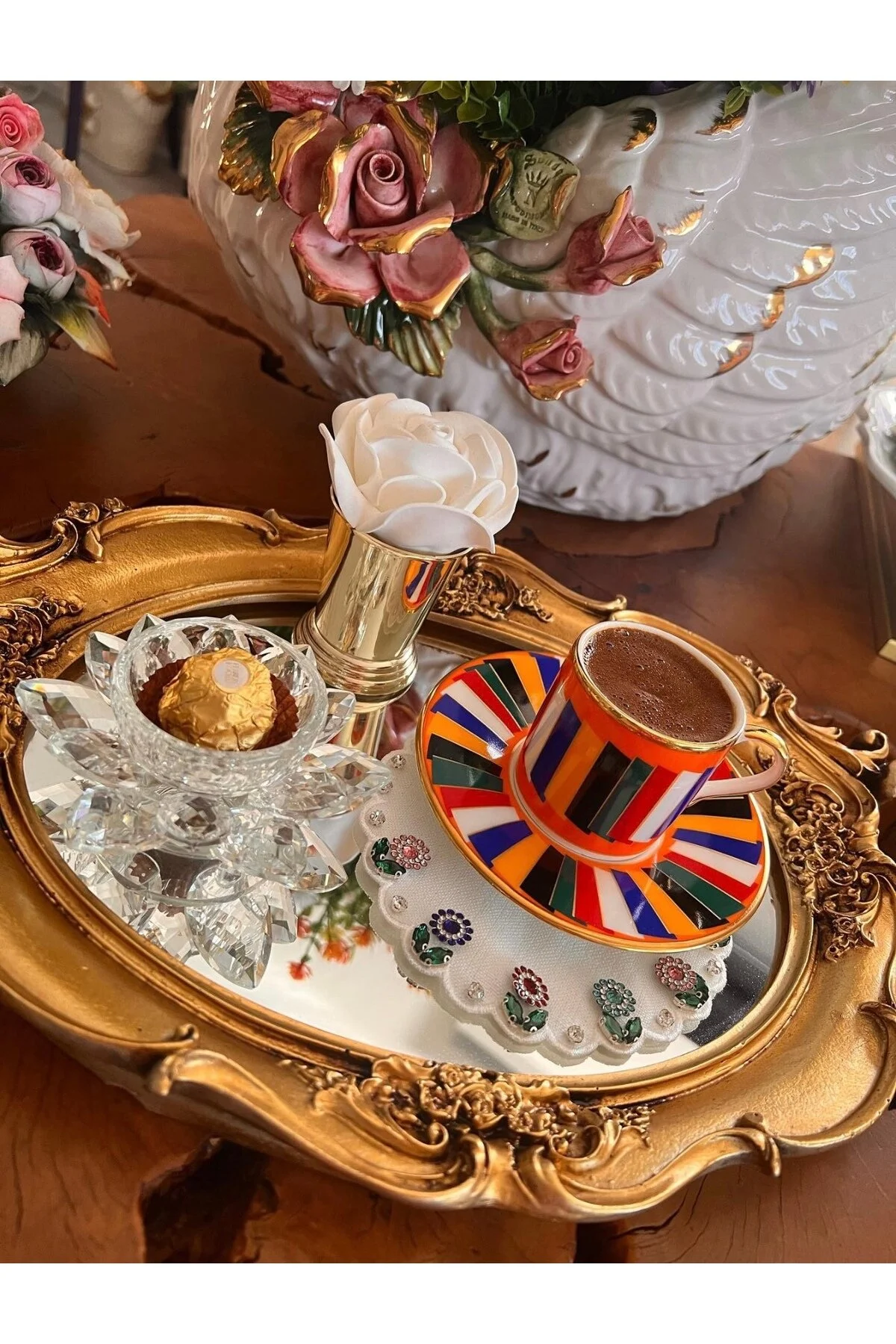 فنجان قهوه مجموعه چینی 6 PERSON ESTERHOMEDECOR hediye