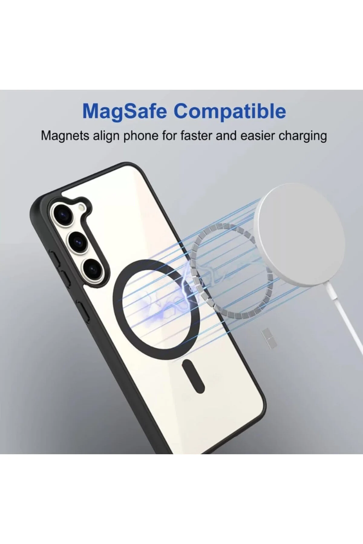 کاور و قاب SAMSUNG GALAXY S24 FE CASE MAGSAFE شارژ بی سیم دارای محافظ کامل پوشش سیلیکونی سخت رنگارنگ Fibaks