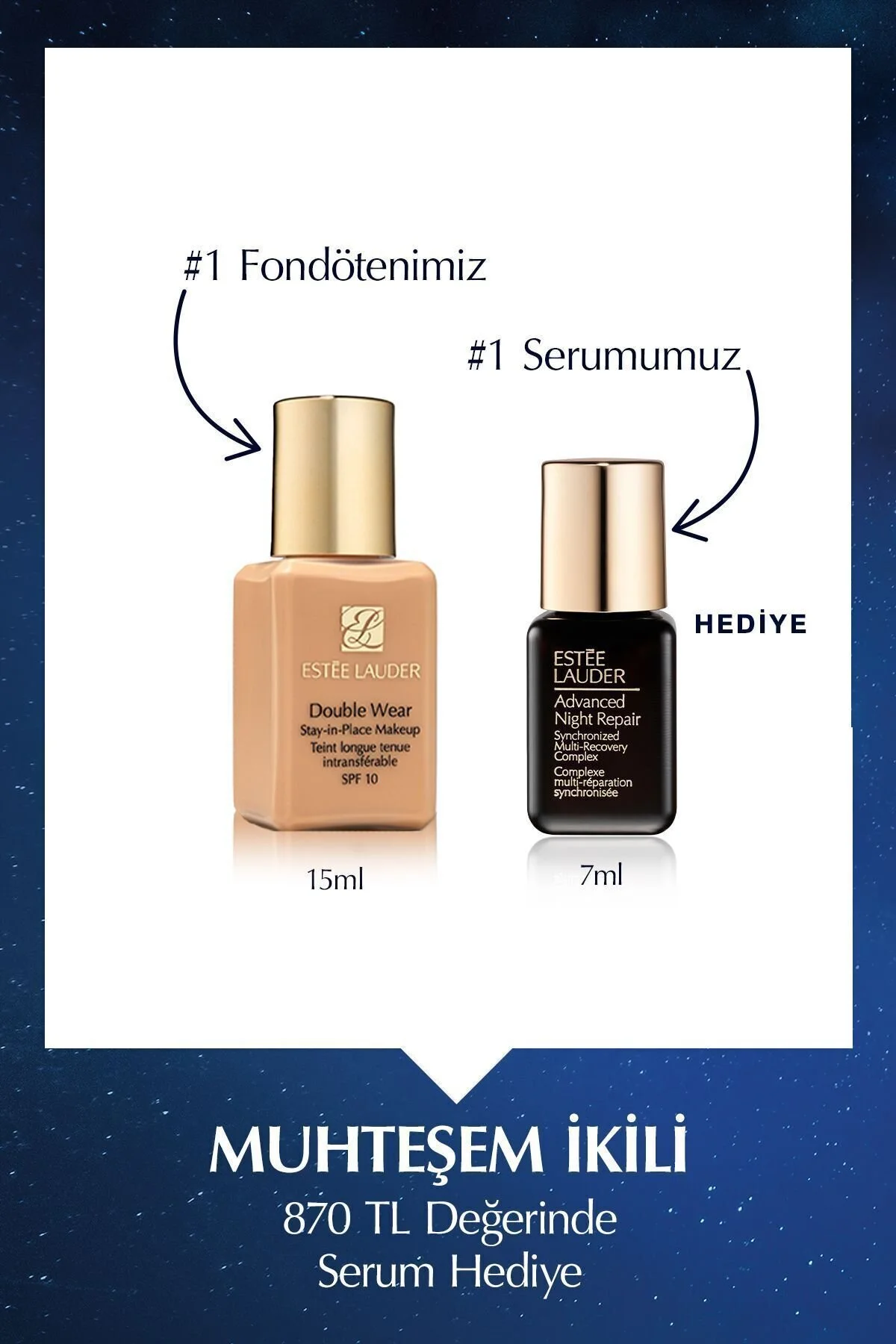 پایه آرایشی با ظاهر طبیعی و پوست سالم SPF10 رنگ 2N1 بیابان بی دبل یور استی لادر Estee Lauder