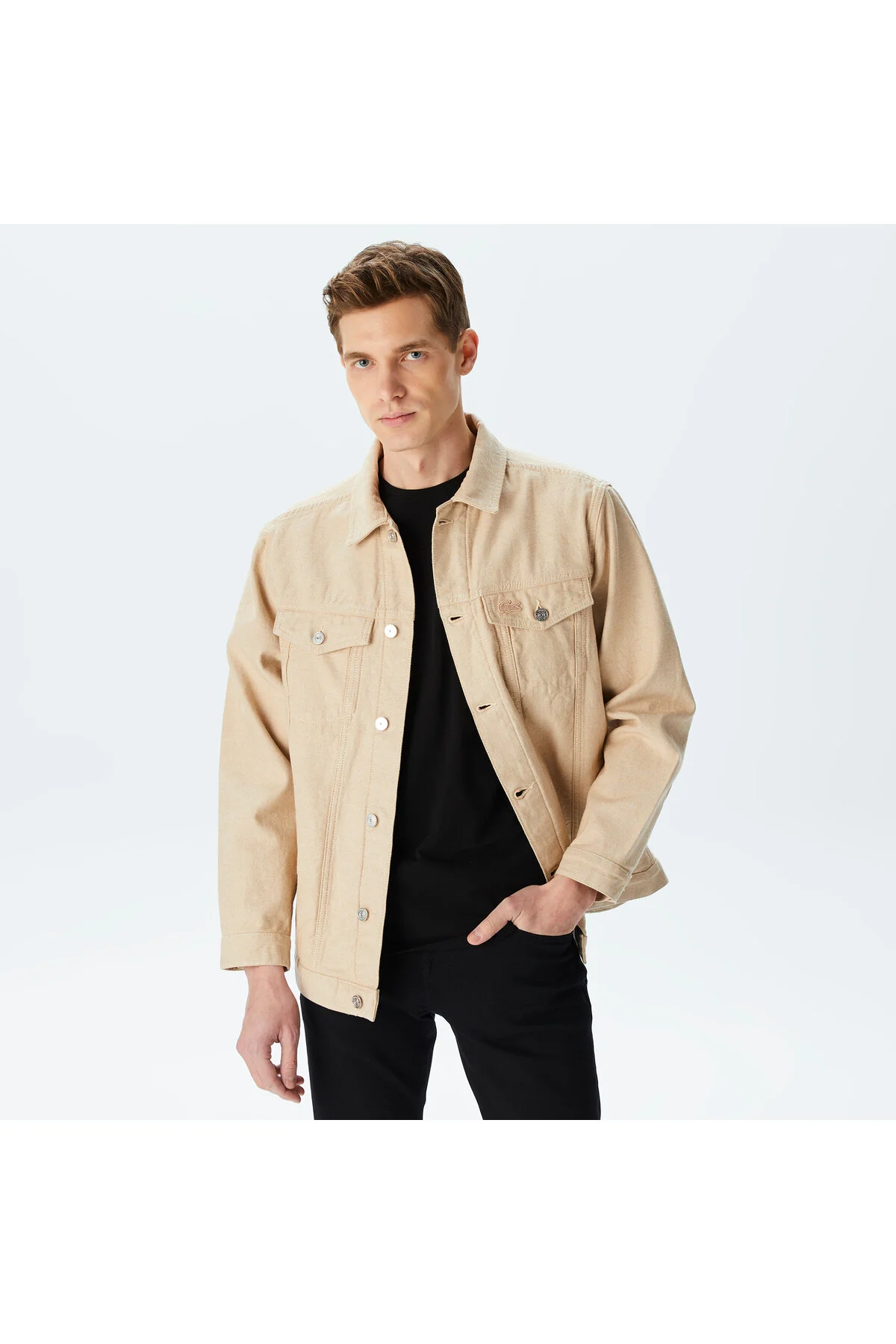 کت نود مردانه ژاکت قهوه ای لاگوست اورجینال Lacoste
