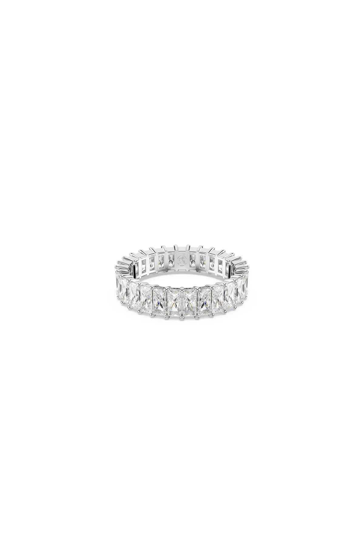 انگشتر زیرکون حلقه ماتریس برش باگت سفید رودیوم سواروسکی اورجینال Swarovski