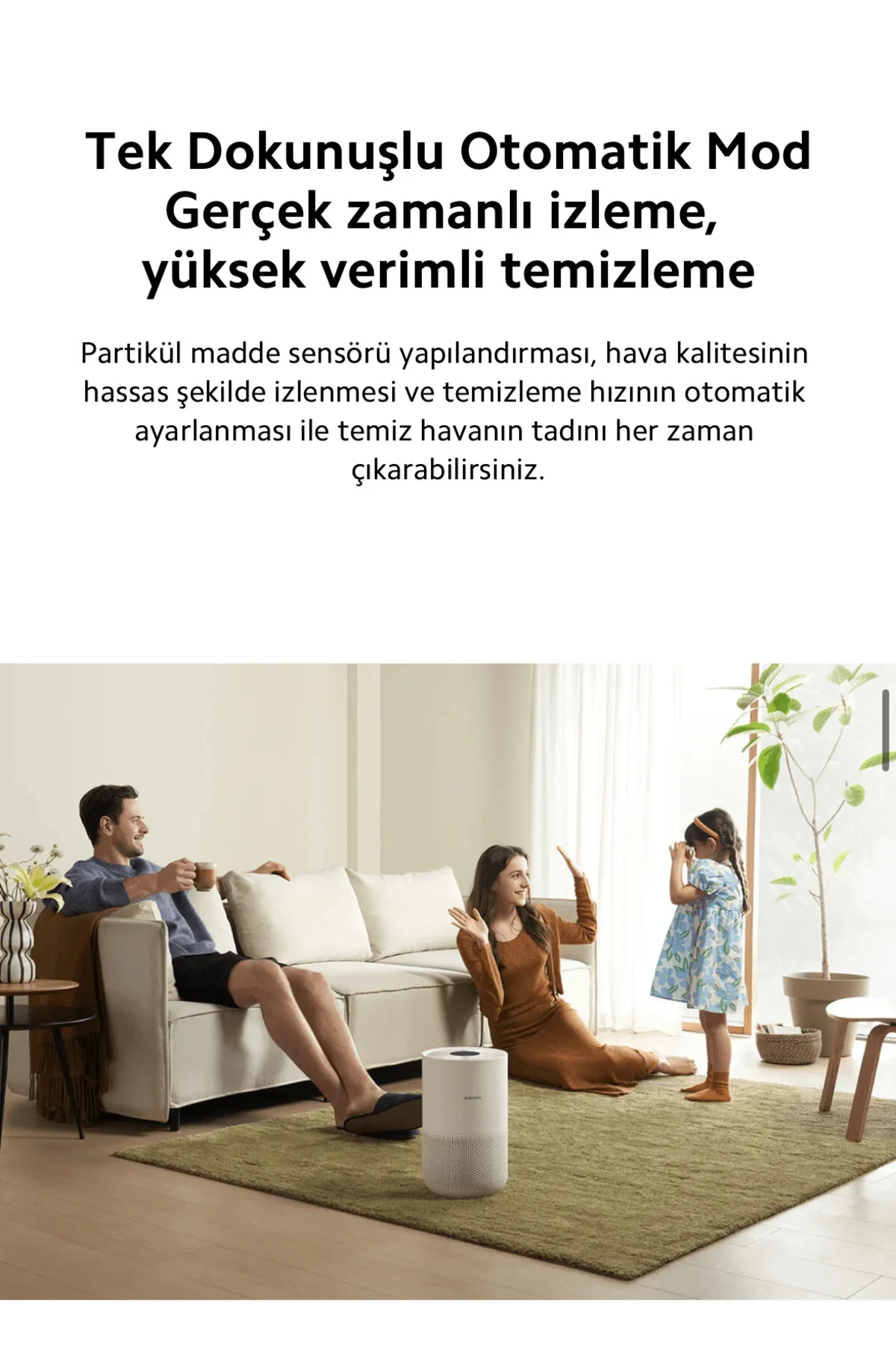 تصفیه کننده هوا دستگاه فشرده | فیلتر 3 در 1 با راندمان بالا طراحی شیک حذف آلرژن اورجینال Xiaomi