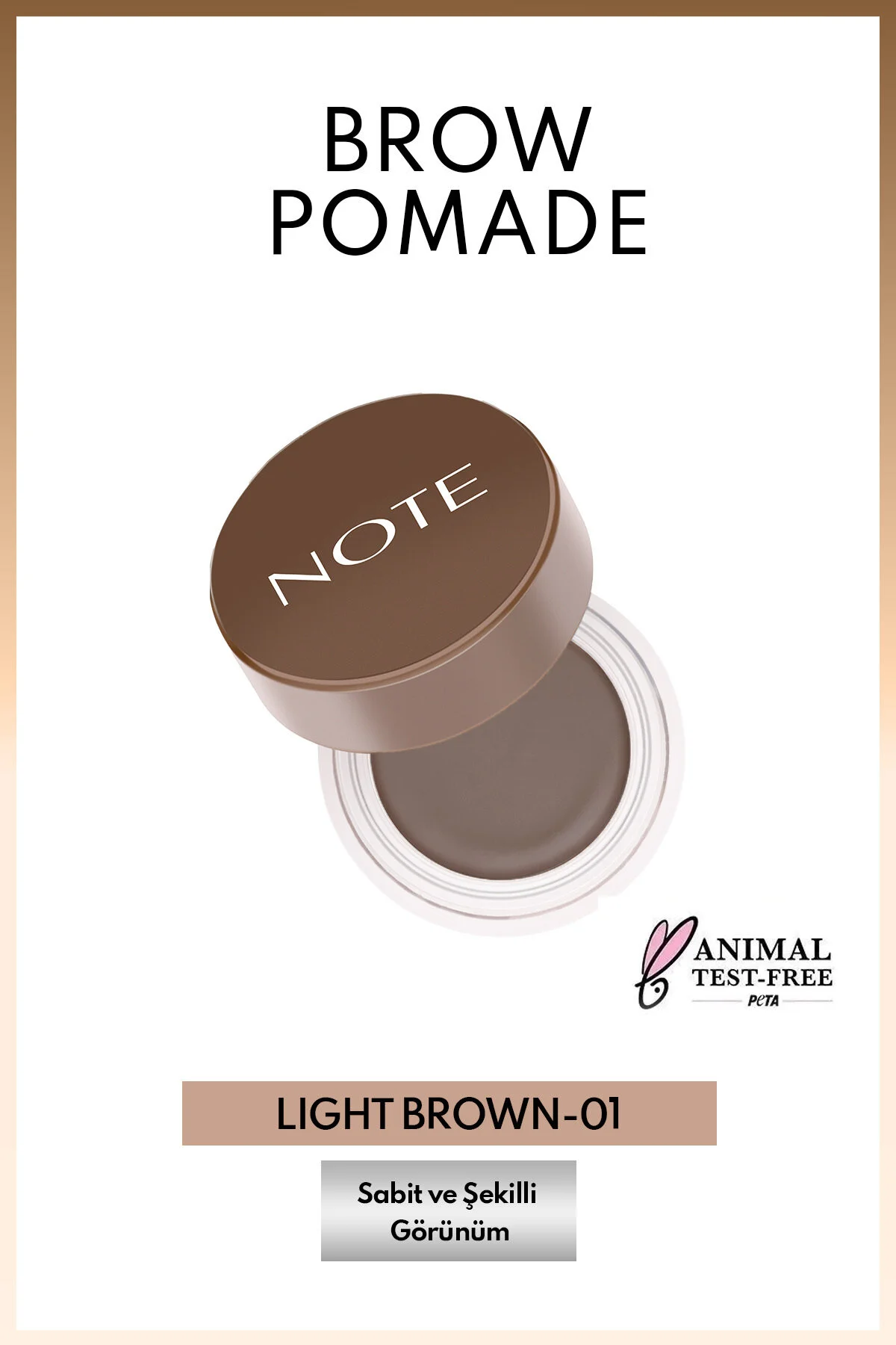 مداد ابرو و سایه POMADE دائمی 01 قهوه ای روشن Note Cosmetics
