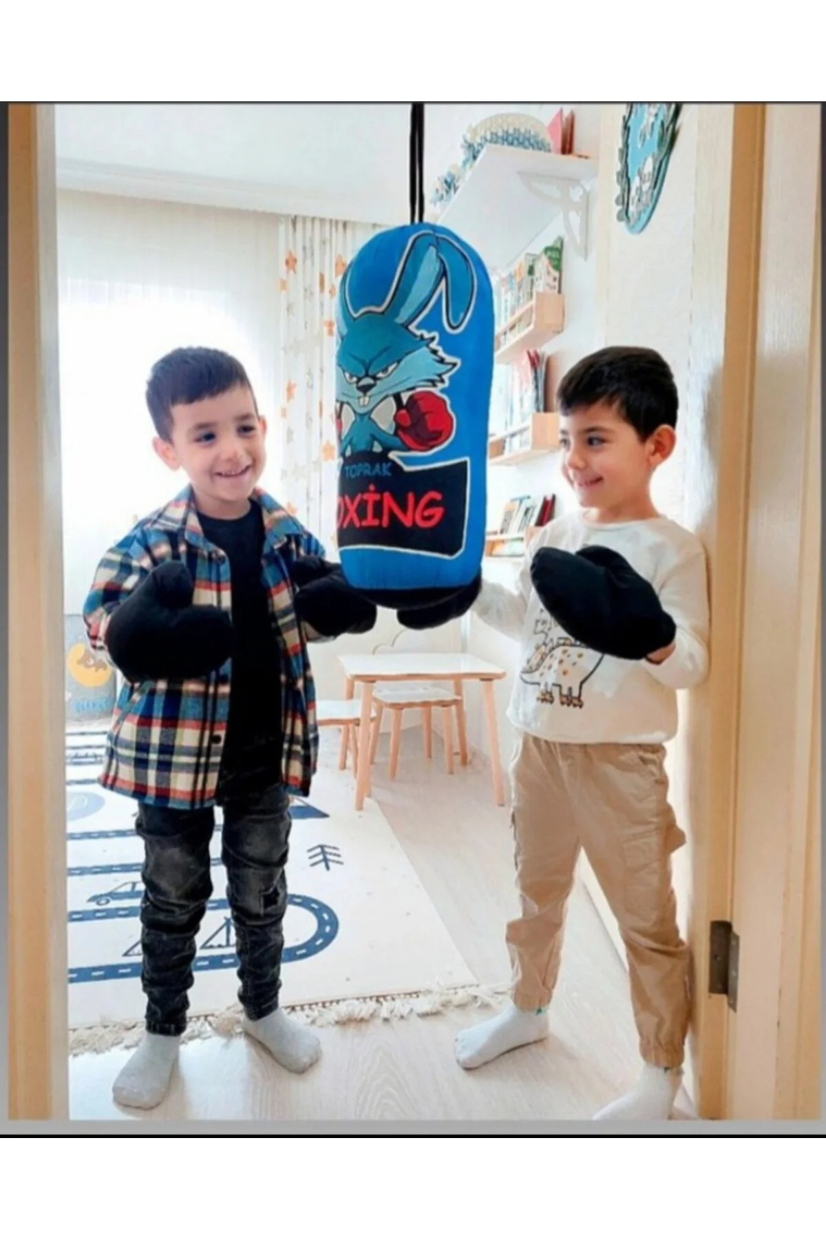 اسباب بازی های پشمی کیسه بوکس کودکان 2 تا 6 ساله به همراه هدیه دستکش TOPRAK SPORT