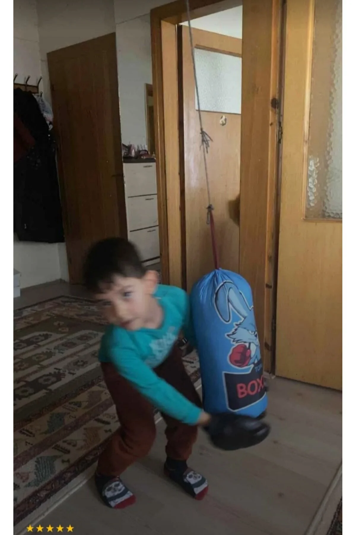 اسباب بازی های پشمی کیسه بوکس کودکان 2 تا 6 ساله به همراه هدیه دستکش TOPRAK SPORT