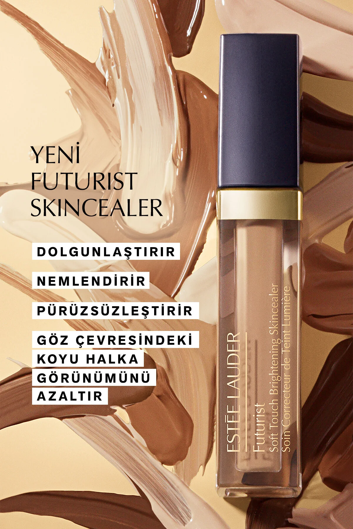 پنهان کردن حلقه‌های تیره با فرمولی ابریشمی که روشن‌کننده نیست 3C کیون224 استی لادر Estee Lauder