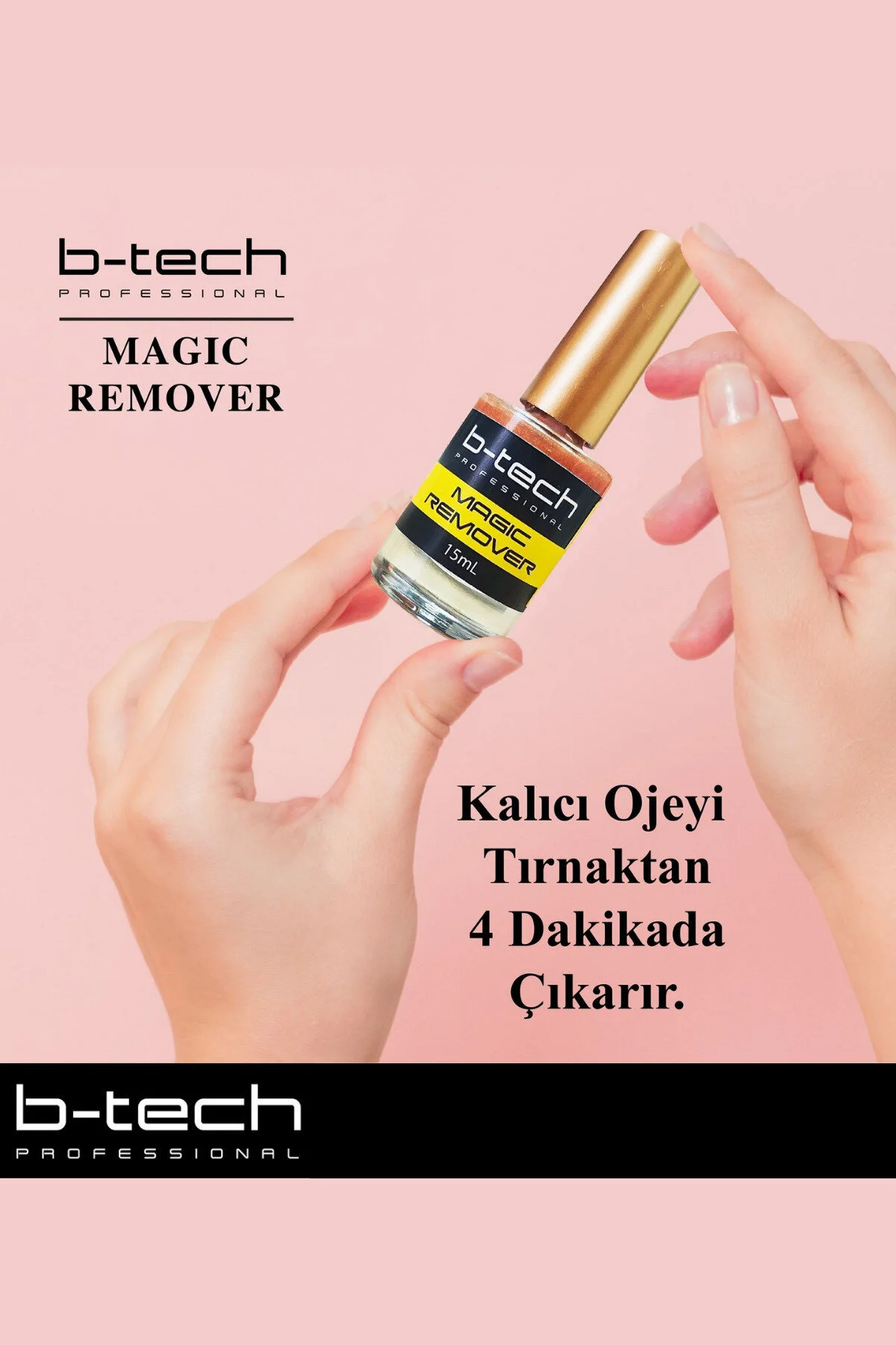 پاک کننده لاک ناخن کرمی 15 میلی لیتر مناسب برای استفاده روزانه B-Tech
