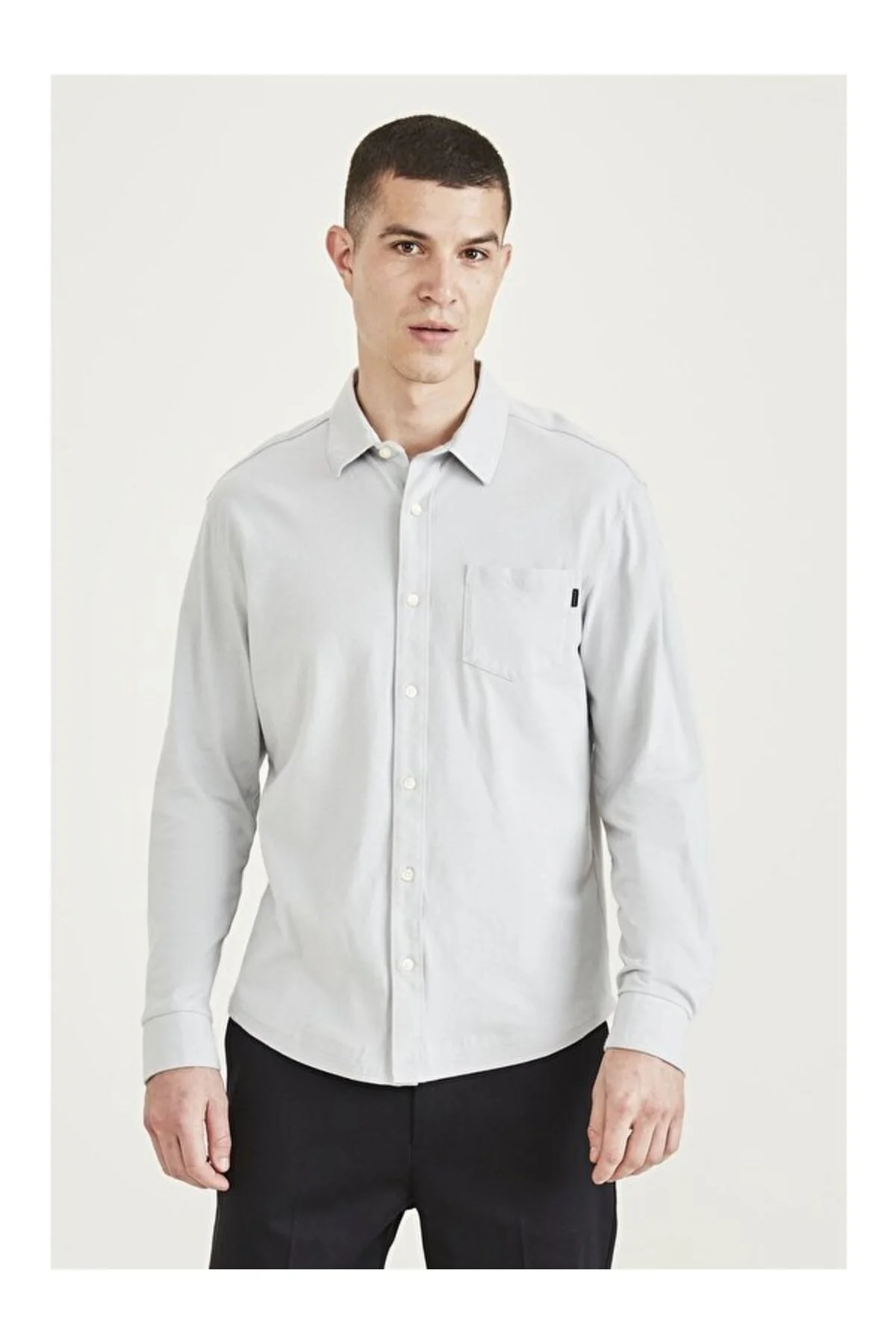 پیراهن / بلوز دکمه دار خاکستری مردانه 360 گره داکرز Dockers