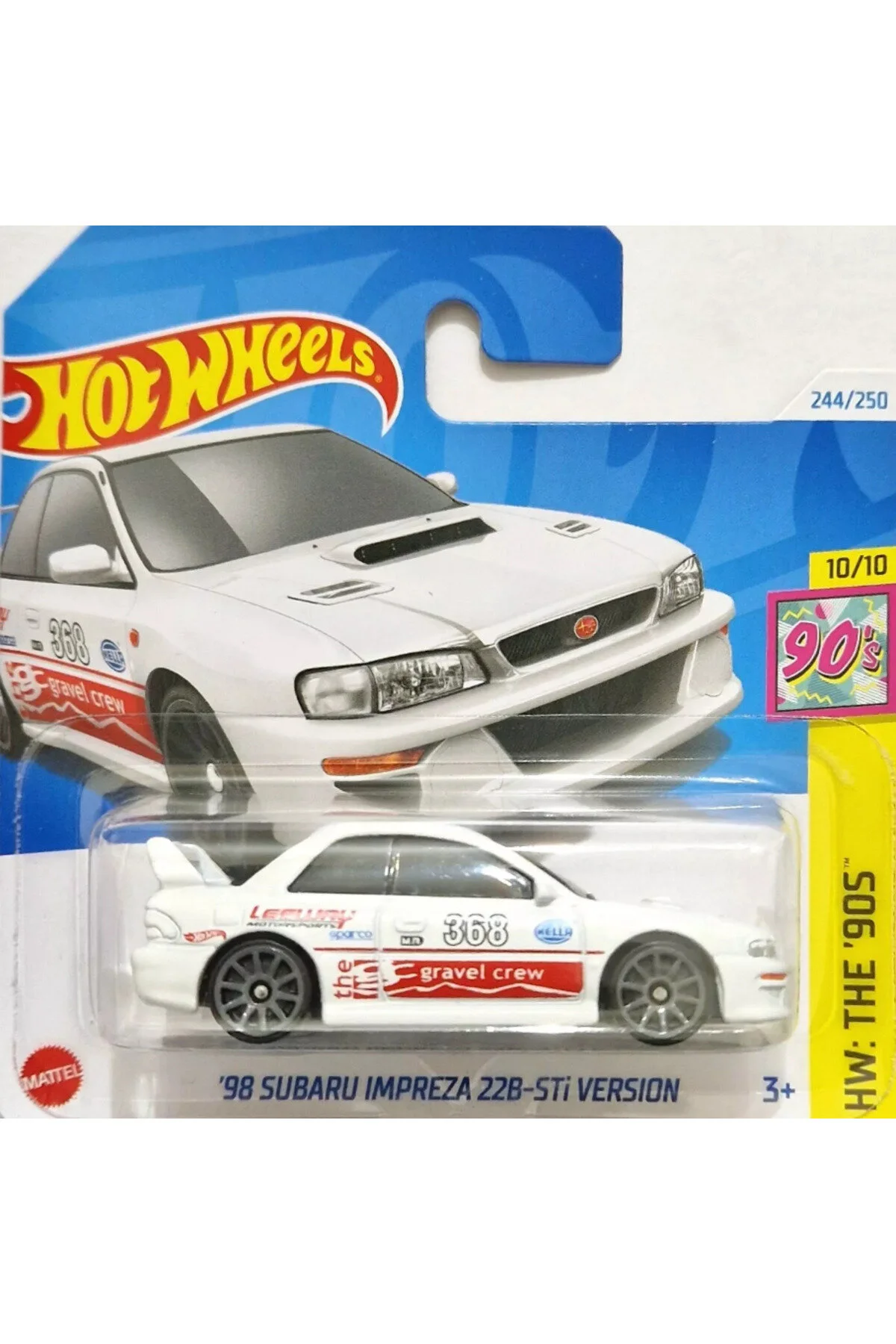 ماشین اسباب بازی SINGLE CARS 98 SUBARU IMPREZA 22B STI نسخه هات ویلز اورجینال HOT WHEELS