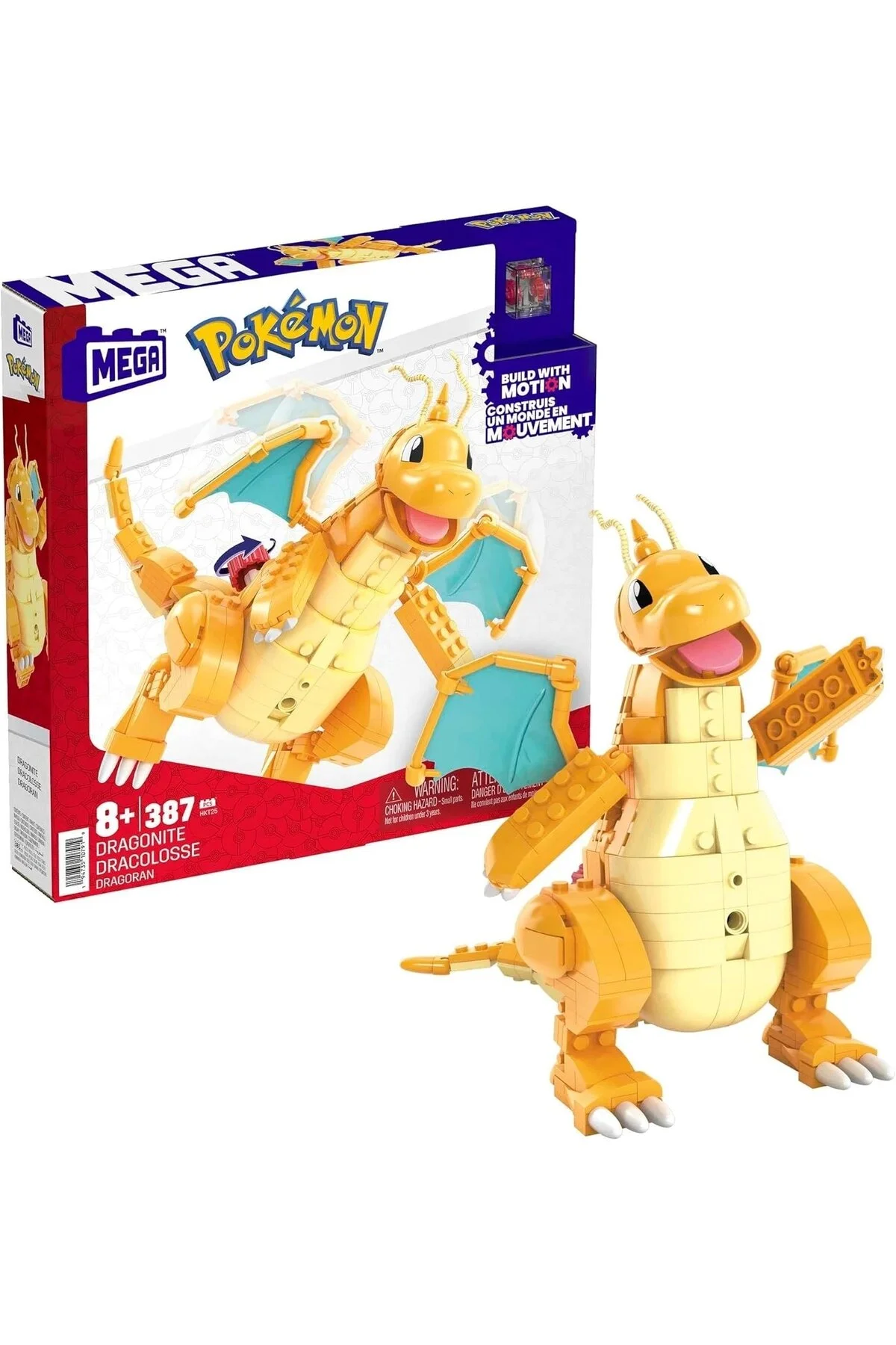 لگو و اسباب بازی های ساخت محور MEGA POKÉMON DRAGONITE سنین 8+ HKT25 از ترکیه Mega Bloks