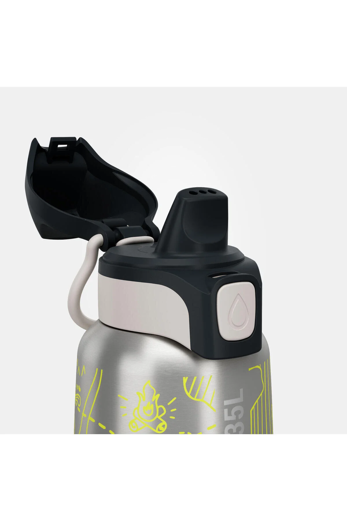 فلاسک زرد دخترانه و پسرانه بچگانه 0.35 L اورجینال دکتلون Decathlon