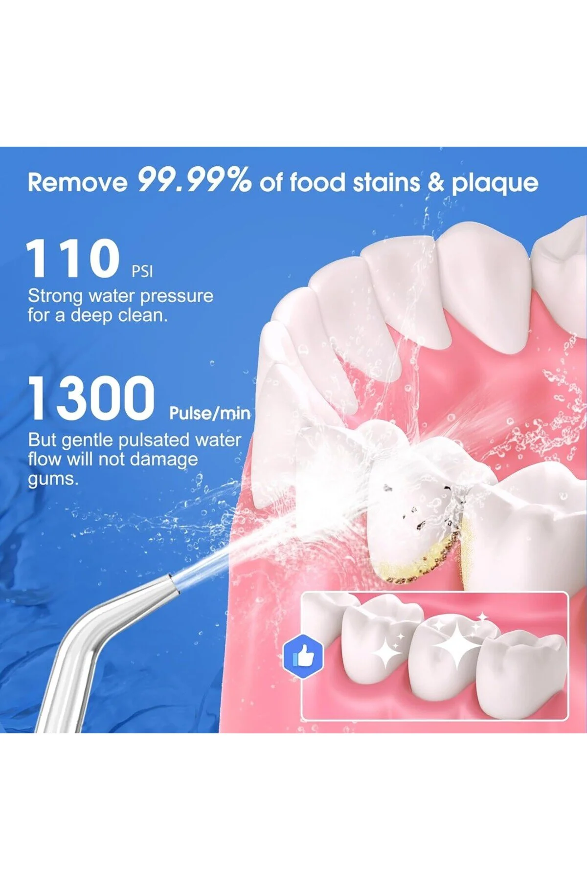 مسواک شارژی واتر جت نخ بی سیم آب 360 درجه تمیز کردن در حال چرخش ضد Ipx7 h2ofloss