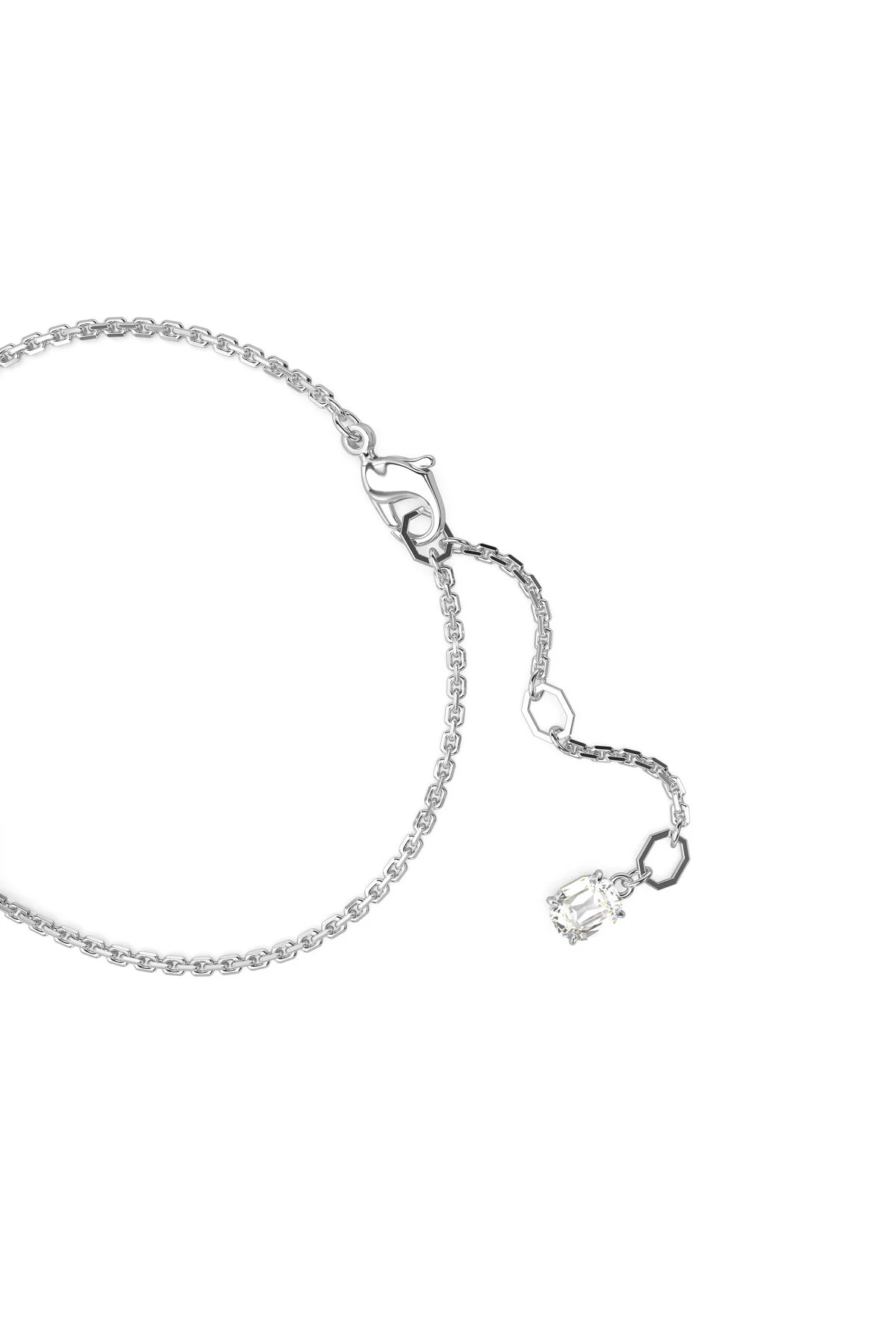 دستبند کریستال مسمرا برش های ترکیبی آبی روکش رودیوم Swarovski