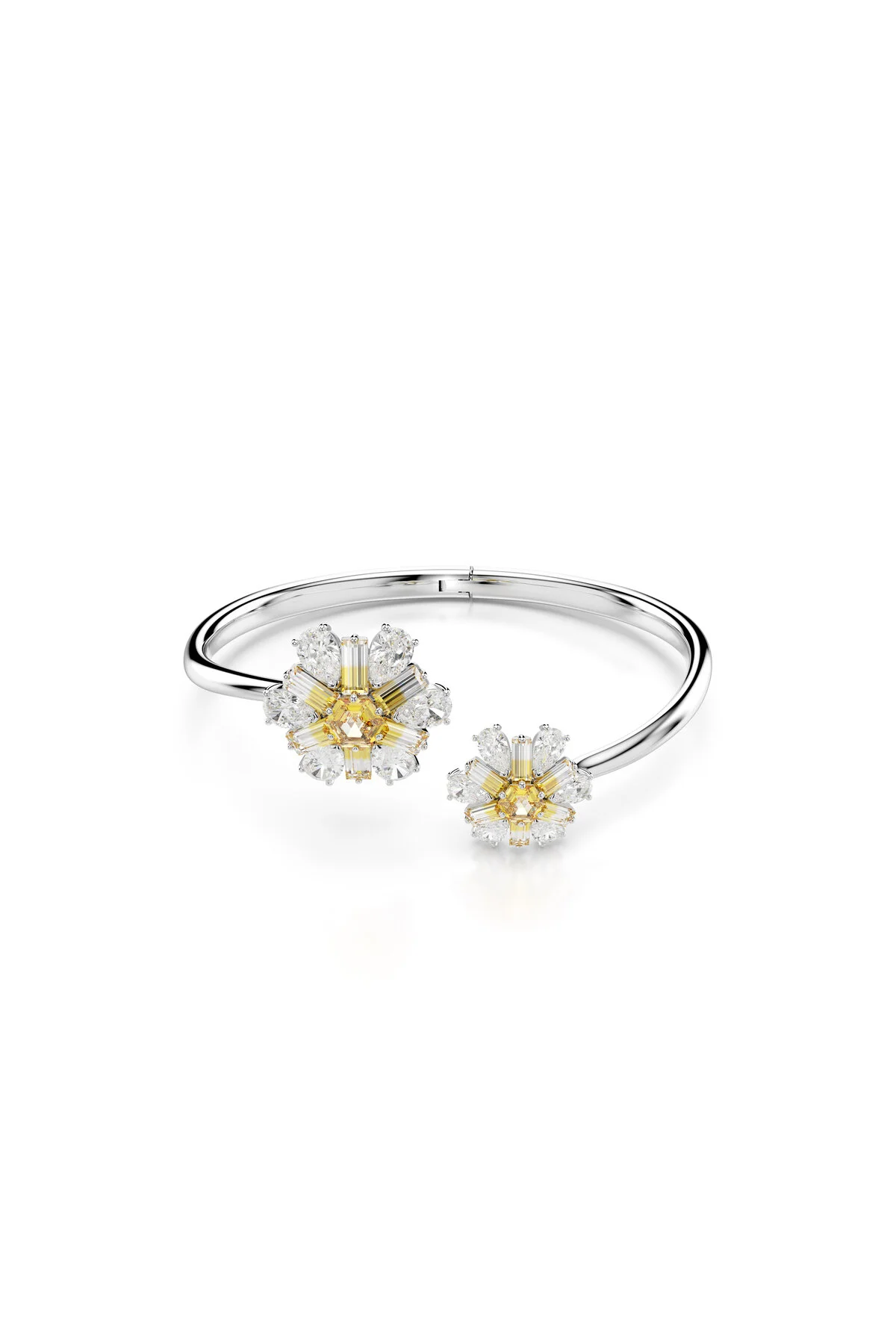 دستبند زیرکون ایدیلیا گل زرد روکش رودیوم Swarovski