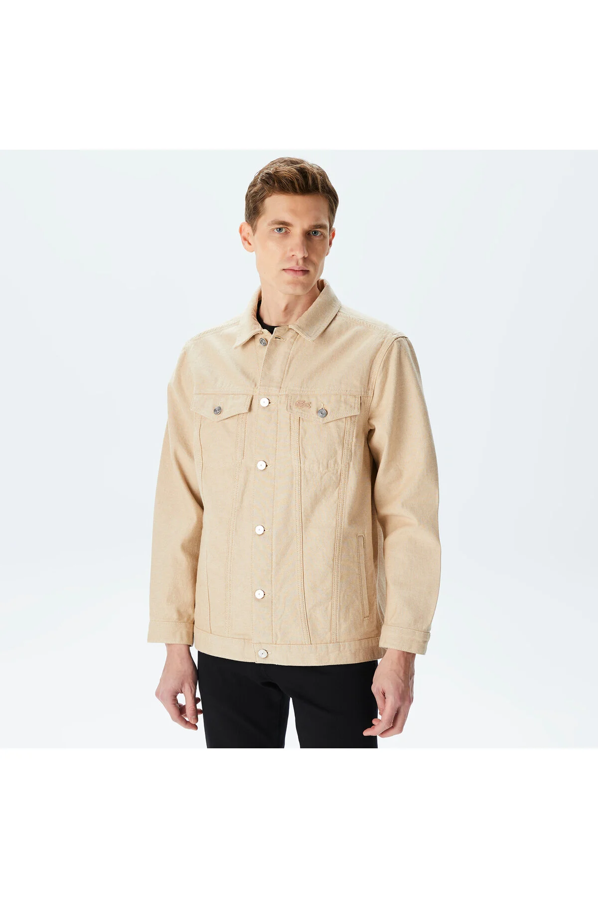 کت نود مردانه ژاکت قهوه ای لاگوست اورجینال Lacoste