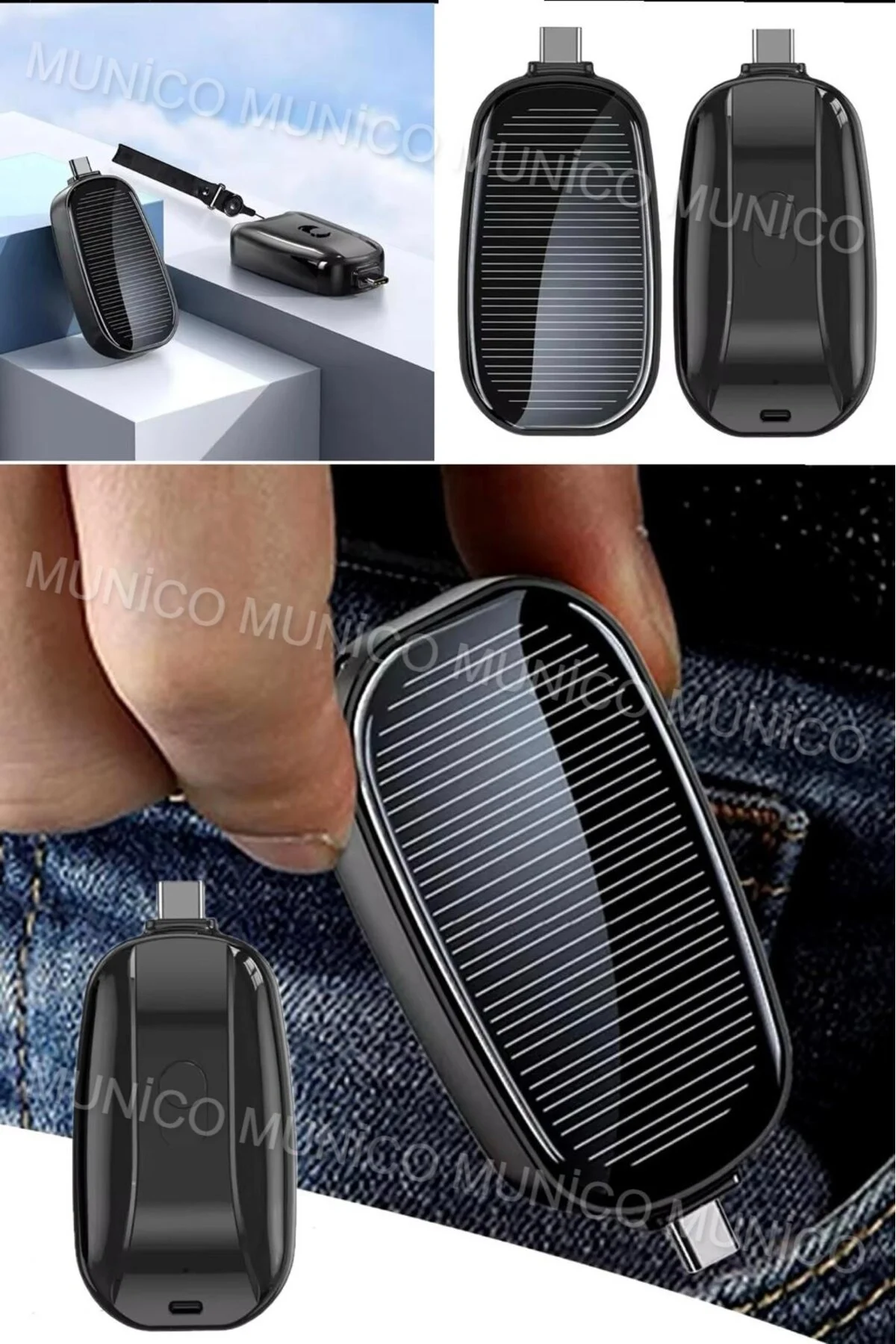 پاوربانک خورشیدی قابل حمل برای شارژ موبایل کمپینگ زلزله هنگام پیاده روی 1200MAH PRO اورجینال Genel Markalar