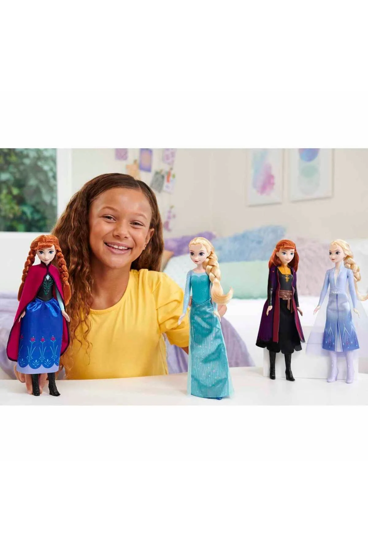 عروسک های اسباب بازی و لوازم جانبی نوزادان برفی دیزنی HLW46 السا با لباس آبی Mattel