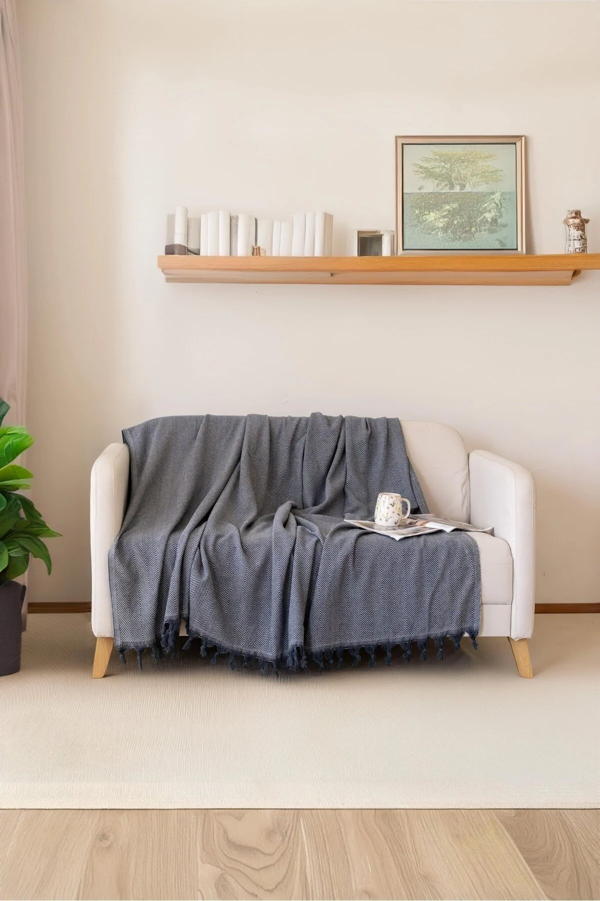 روکش مبل پوشش صندلی دو طرفه کارکشی آنتراسیت خاکستری 180 2220 سانتی متر Koza Mix towel