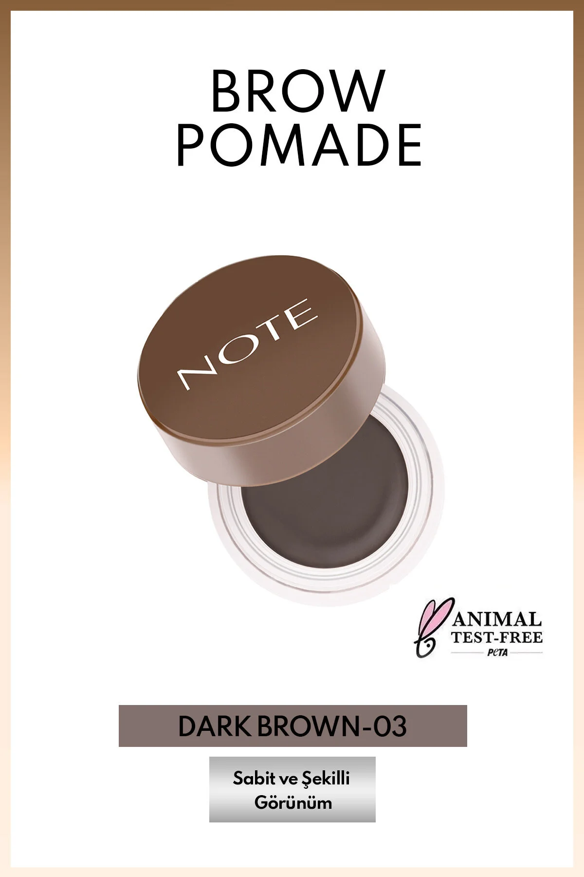 مداد ابرو و سایه ابرو رنگی 03 قهوه‌ای تیره با ماندگاری بالا نوت کازمتیکس Note Cosmetics