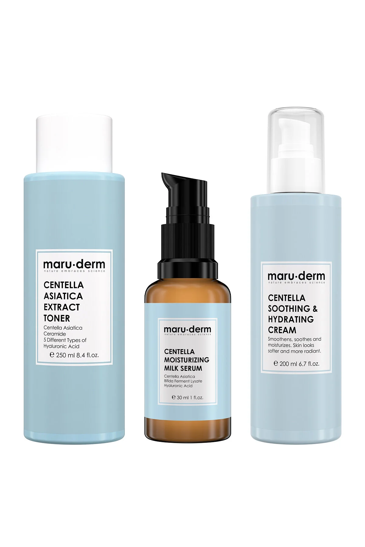 ست مراقبت پوست مجموعه از CENTELLA 3 قطعه کرم TONIK سرم سنتلا Maru.Derm