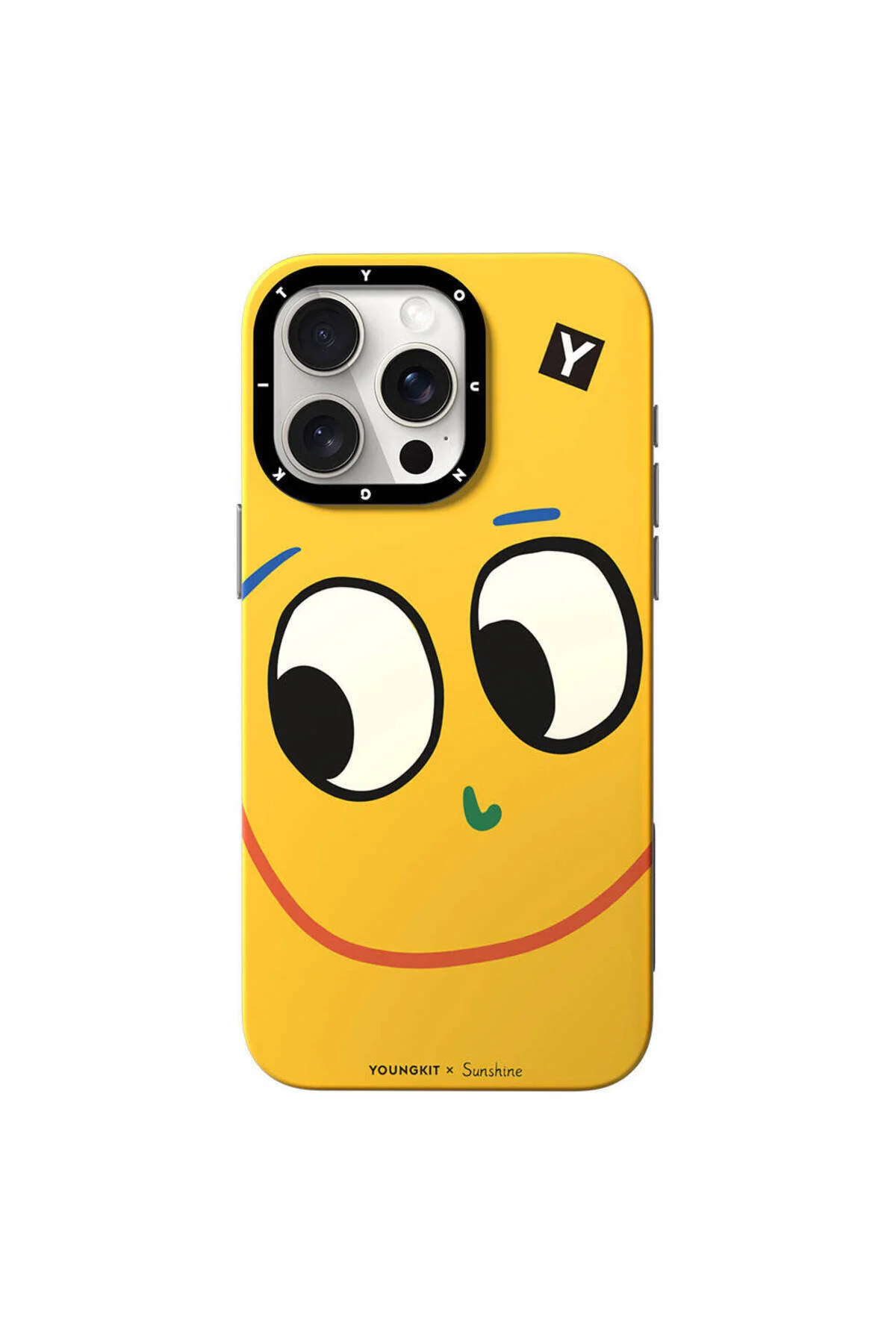 قاب آیفون 15 پرو مکس Youngkit Daily Happy رنگ زرد جذاب Youngkit