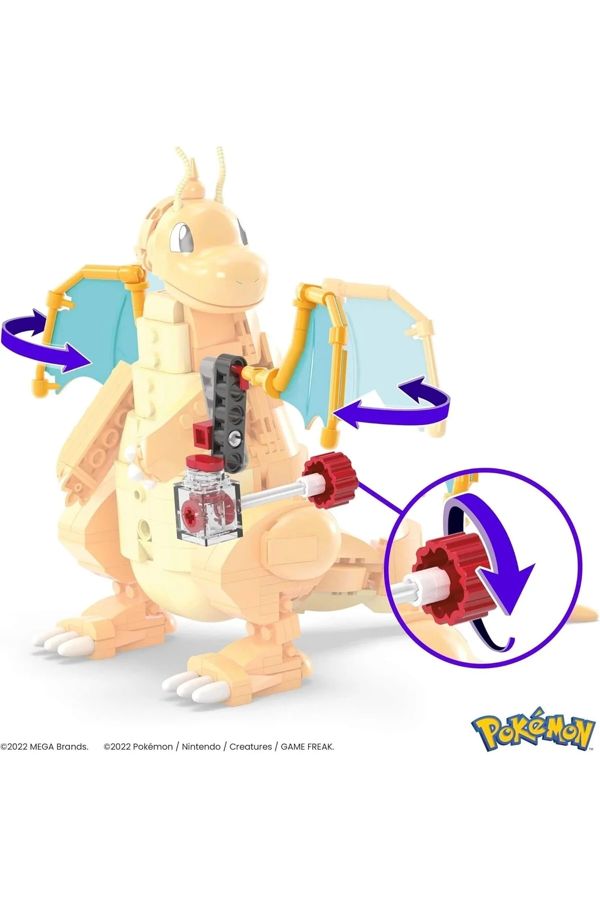 لگو و اسباب بازی های ساخت محور MEGA POKÉMON DRAGONITE سنین 8+ HKT25 از ترکیه Mega Bloks