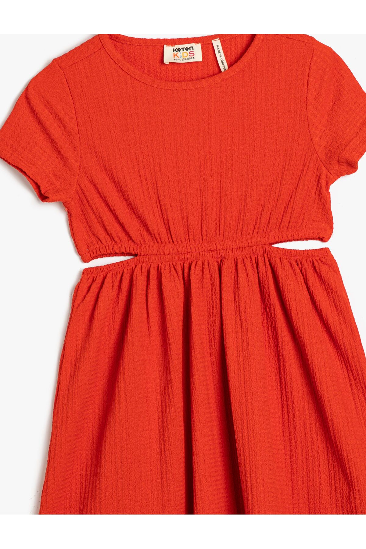 Koton لباس زیر زانو دخترانه قرمز ساده 3skg80081ak