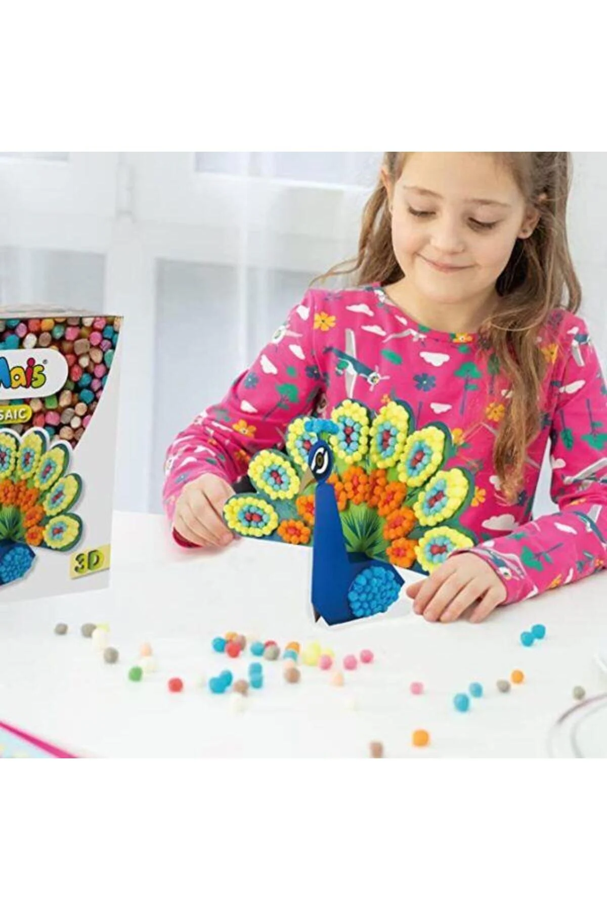 اسباب بازی های آموزشی ® طاووس 3D موزاییک پرنده PlayMais