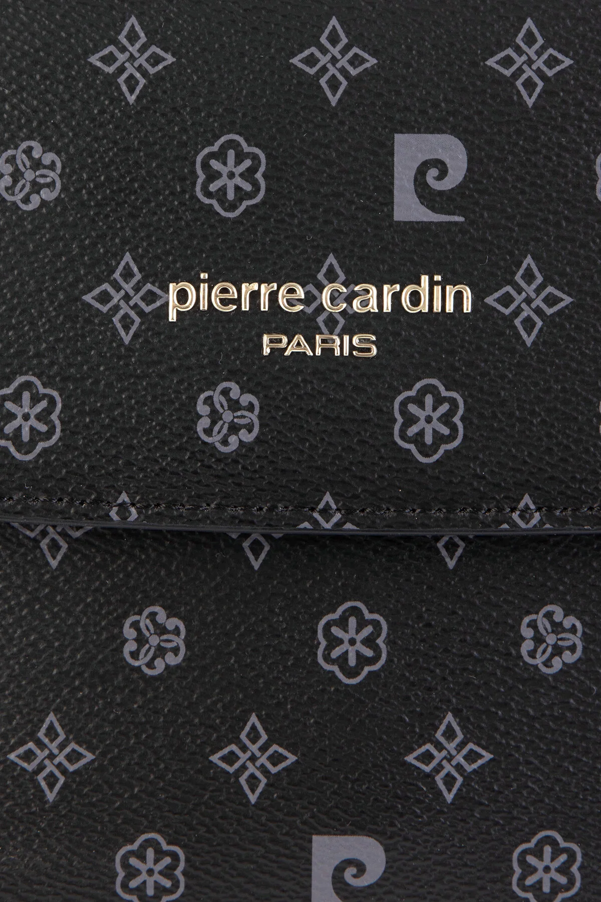 کیف شانه ای زنانه مونوگرام مشکی 05PC24K24108 Pierre Cardin