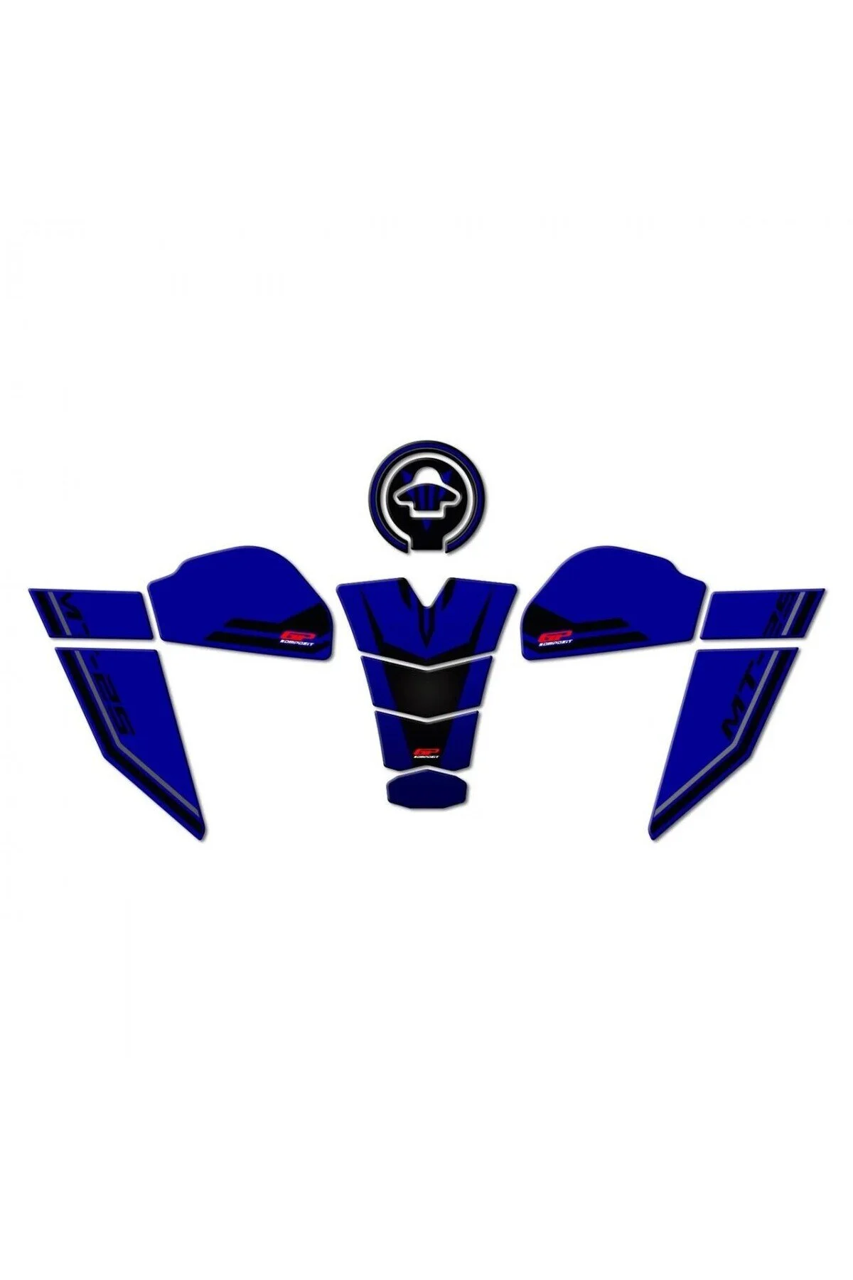 محصولات ضروری موتورسیکلت GP COMPOSITE TANK PAD SET BLUE YAMAHA MT 5 2020 2024 GP KOMPOZİT