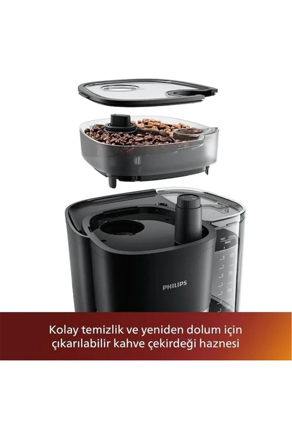 قهوه ساز فیلتری 01 دم کردن همه کاره دستگاه فیلتر با آسیاب اورجینال Philips