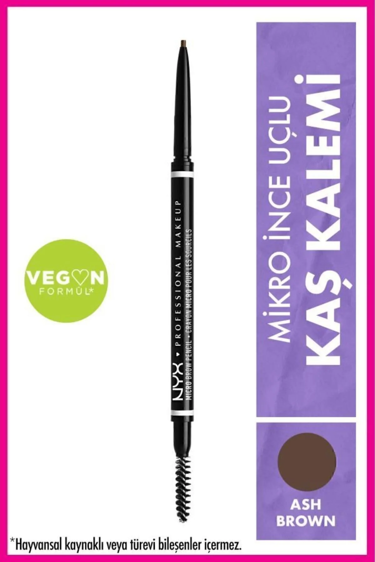 مداد ابرو فوق‌العاده نازک Micro Brow Pencil Ash Brown فرم‌دهی طبیعی و ماندگار ابروها NYX Professional Makeup