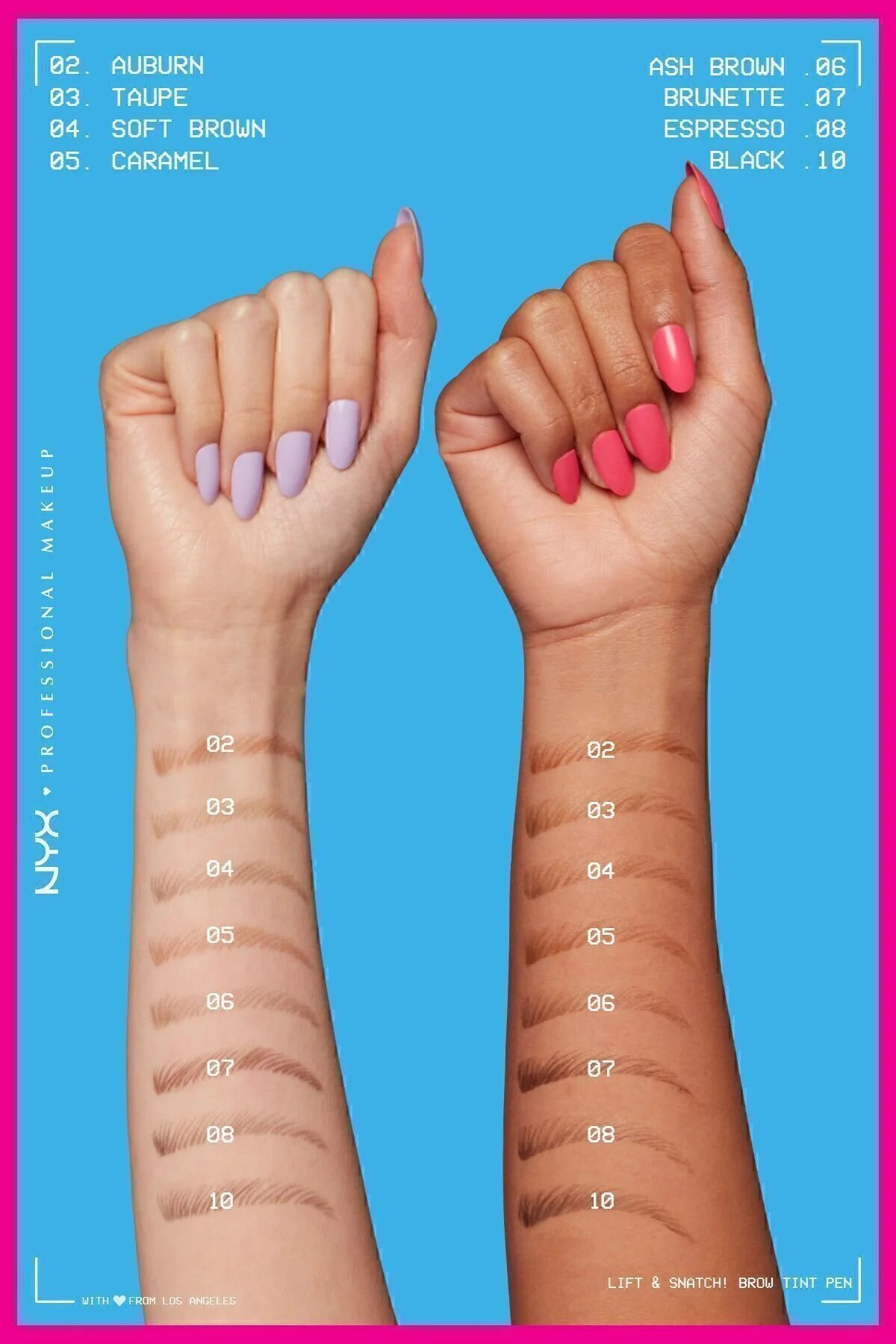 قلم هاشور ابرو Lift &amp; Snatch Eyebrow Tint Pen رنگ 07-Brunette حجم 1 میل نیکس NYX