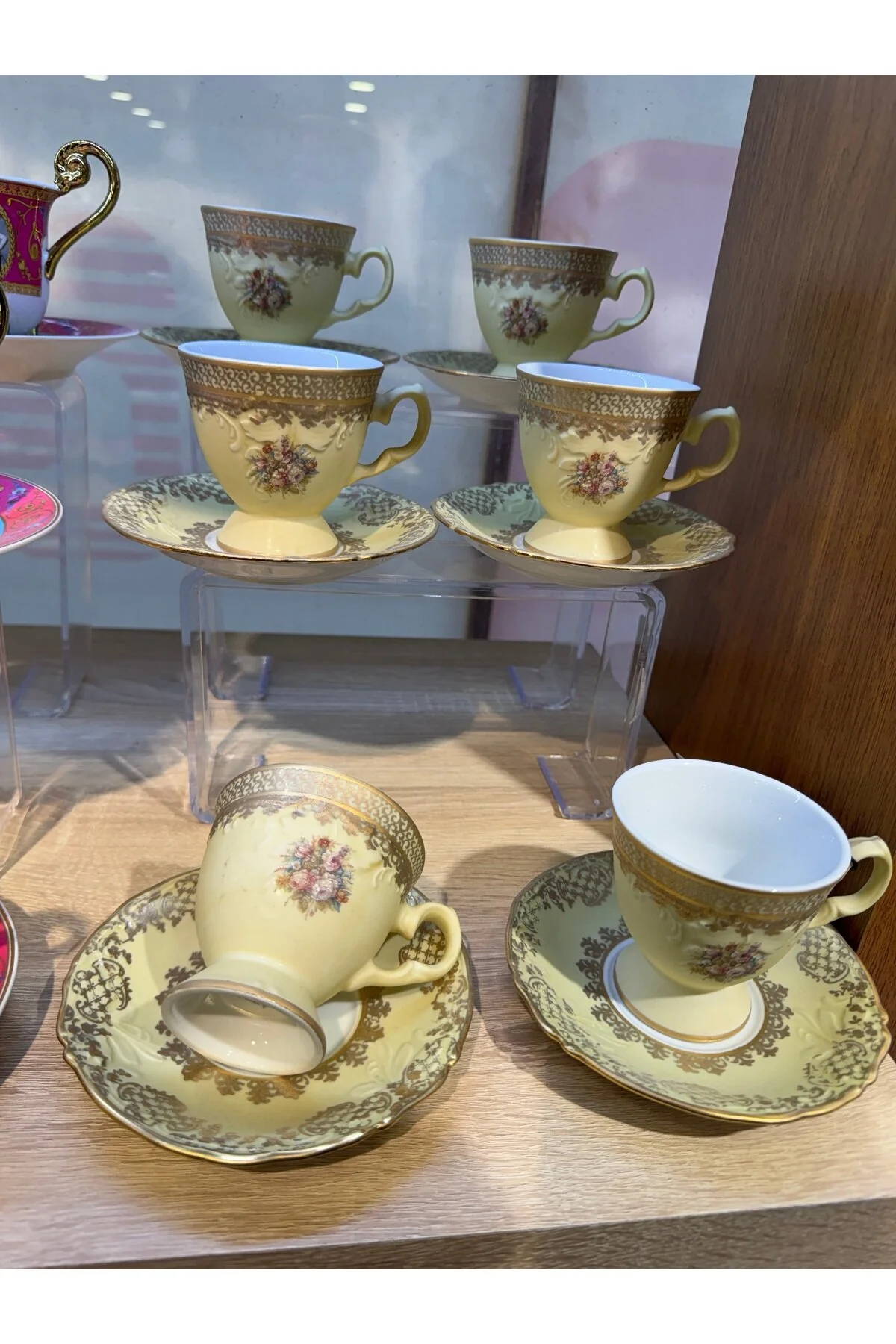 فنجان قهوه ESTERHOMEDECOR 6 PERSON ایتالیایی نقاشی مجموعه S.CLARY ITALY