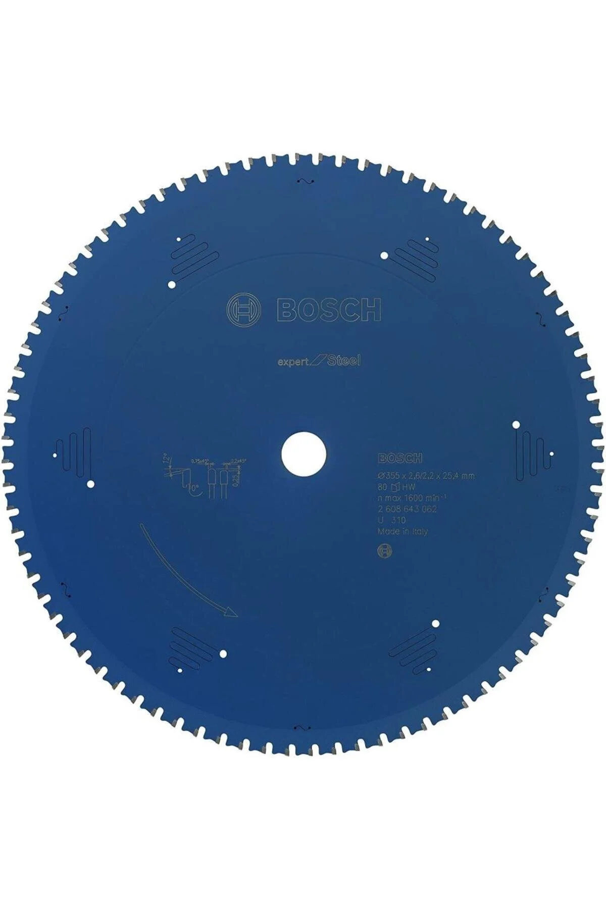اره مدور فلزی متخصص 355X25,4X2,6MM 80 دندانه بوش Bosch