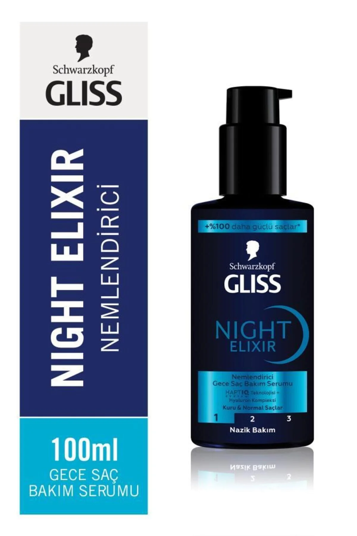 سرم و روغن مو شب مرطوب کننده 100 میلی لیتر مناسب برای همه جنسیت ها Gliss